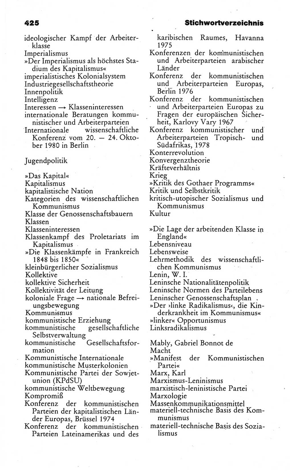 Wörterbuch des wissenschaftlichen Kommunismus [Deutsche Demokratische Republik (DDR)] 1986, Seite 425 (Wb. wiss. Komm. DDR 1986, S. 425)