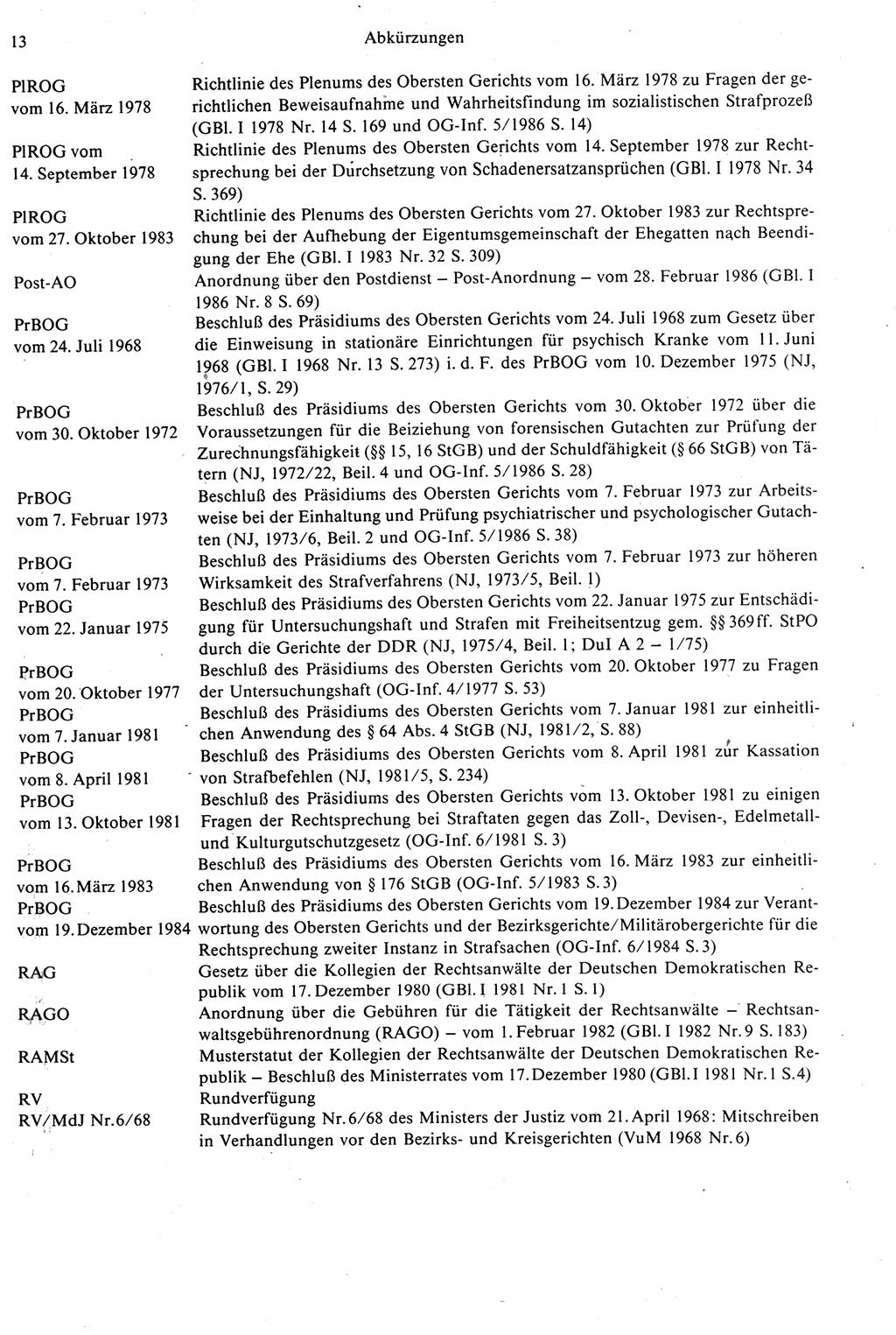 Strafprozeßrecht der DDR [Deutsche Demokratische Republik], Kommentar zur Strafprozeßordnung (StPO) 1987, Seite 13 (Strafprozeßr. DDR Komm. StPO 1987, S. 13)