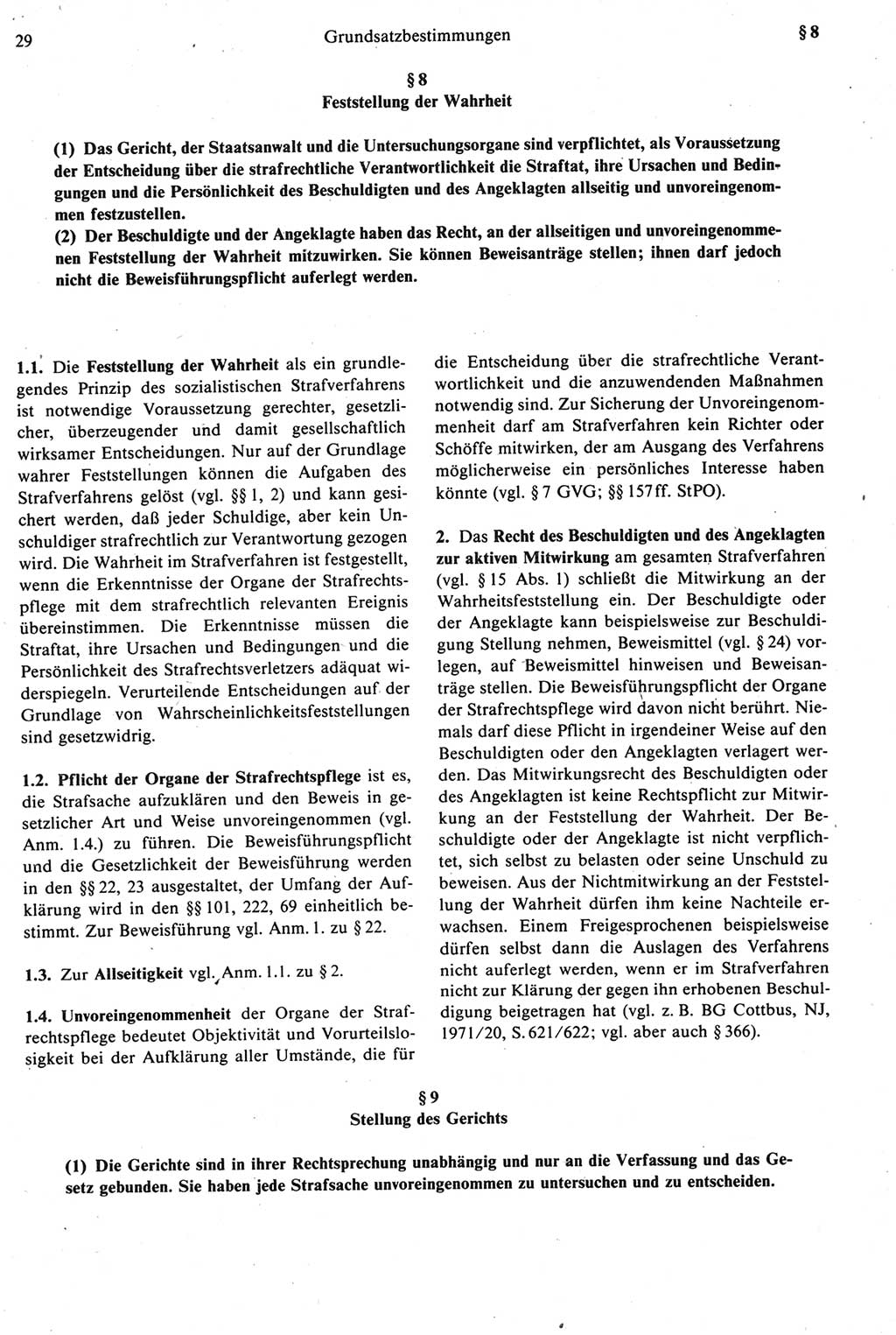 Strafprozeßrecht der DDR [Deutsche Demokratische Republik], Kommentar zur Strafprozeßordnung (StPO) 1987, Seite 29 (Strafprozeßr. DDR Komm. StPO 1987, S. 29)