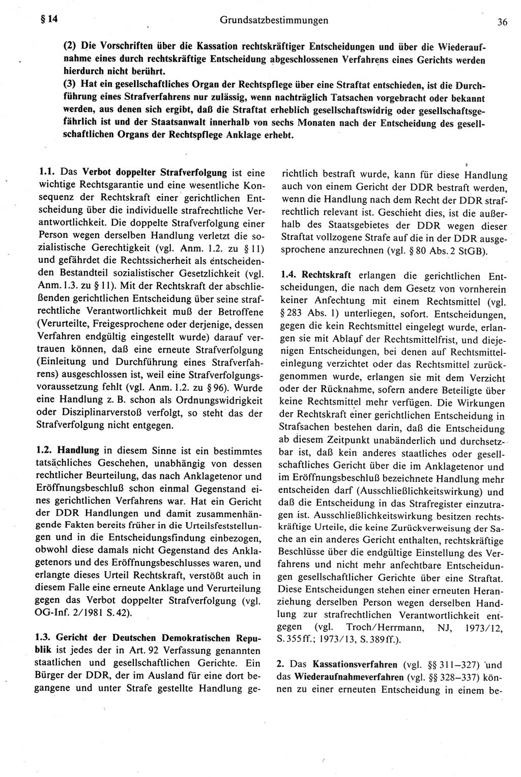 Strafprozeßrecht der DDR [Deutsche Demokratische Republik], Kommentar zur Strafprozeßordnung (StPO) 1987, Seite 36 (Strafprozeßr. DDR Komm. StPO 1987, S. 36)