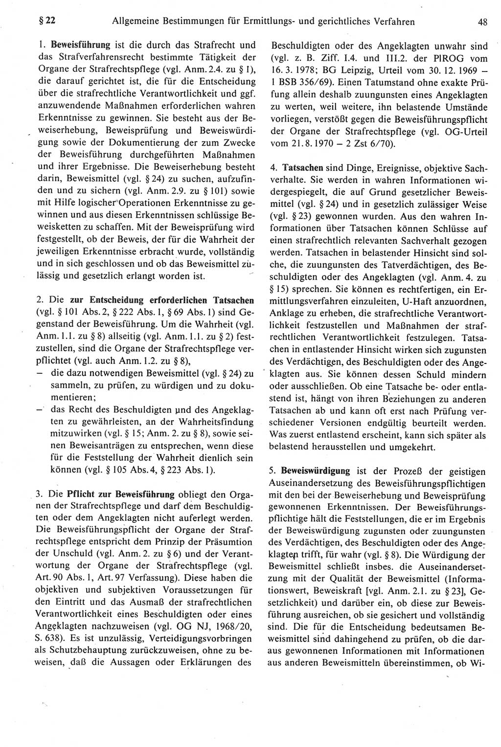 Strafprozeßrecht der DDR [Deutsche Demokratische Republik], Kommentar zur Strafprozeßordnung (StPO) 1987, Seite 48 (Strafprozeßr. DDR Komm. StPO 1987, S. 48)