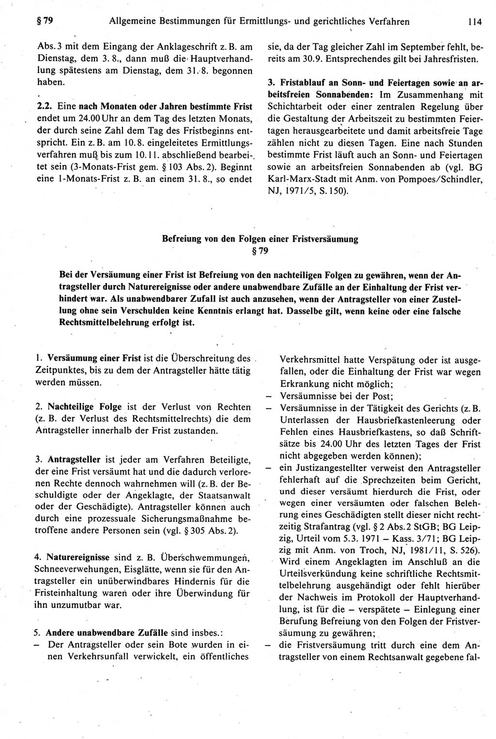 Strafprozeßrecht der DDR [Deutsche Demokratische Republik], Kommentar zur Strafprozeßordnung (StPO) 1987, Seite 114 (Strafprozeßr. DDR Komm. StPO 1987, S. 114)