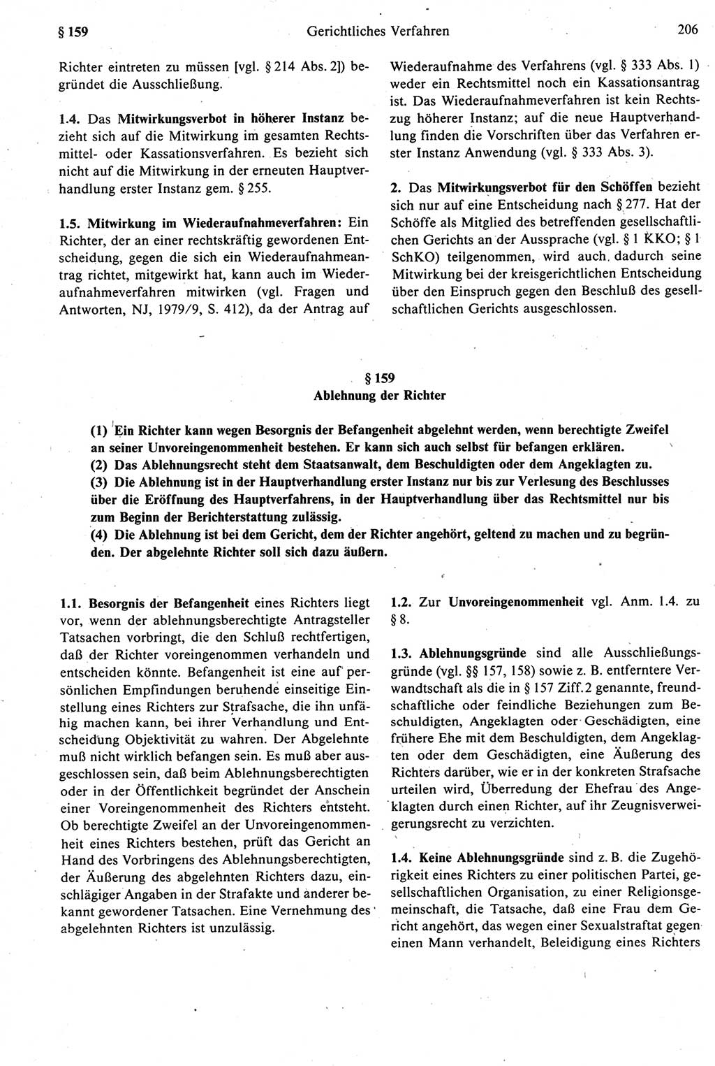 Strafprozeßrecht der DDR [Deutsche Demokratische Republik], Kommentar zur Strafprozeßordnung (StPO) 1987, Seite 206 (Strafprozeßr. DDR Komm. StPO 1987, S. 206)