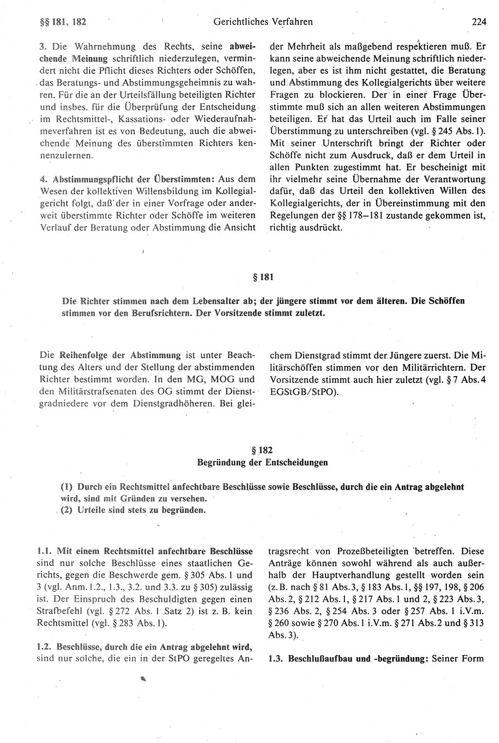 Strafprozeßrecht der DDR [Deutsche Demokratische Republik], Kommentar zur Strafprozeßordnung (StPO) 1987, Seite 224 (Strafprozeßr. DDR Komm. StPO 1987, S. 224)