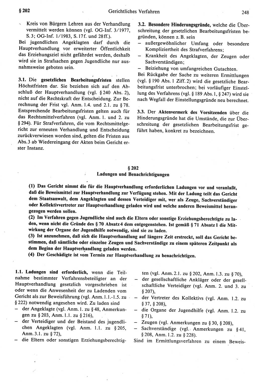 Strafprozeßrecht der DDR [Deutsche Demokratische Republik], Kommentar zur Strafprozeßordnung (StPO) 1987, Seite 248 (Strafprozeßr. DDR Komm. StPO 1987, S. 248)