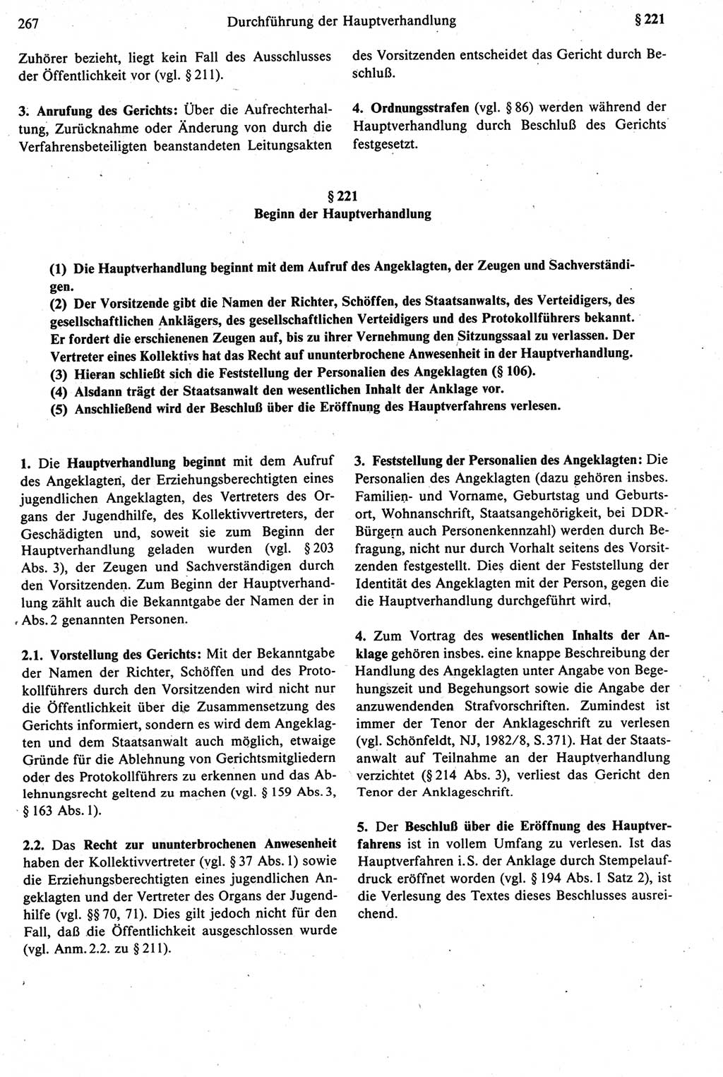 Strafprozeßrecht der DDR [Deutsche Demokratische Republik], Kommentar zur Strafprozeßordnung (StPO) 1987, Seite 267 (Strafprozeßr. DDR Komm. StPO 1987, S. 267)