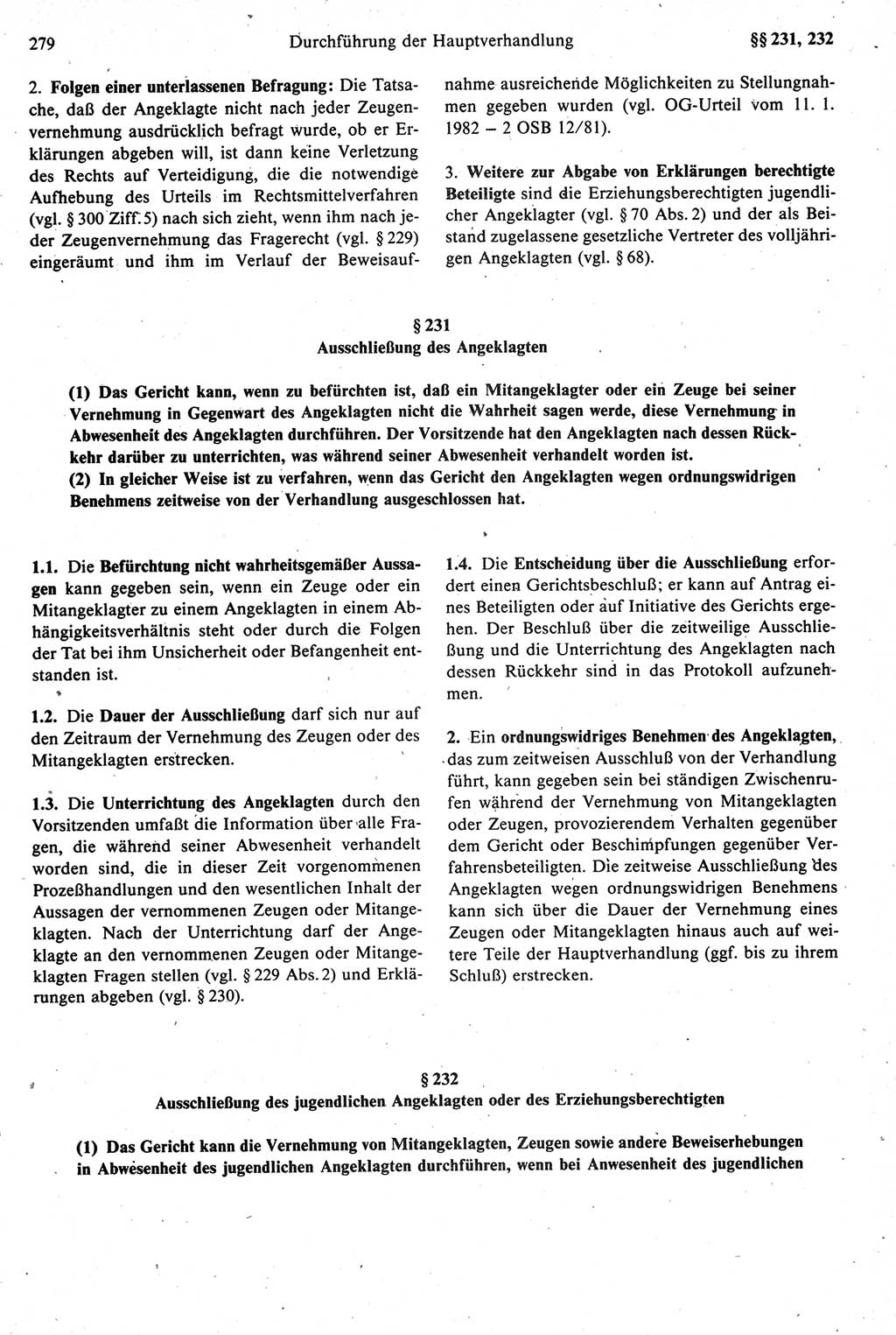 Strafprozeßrecht der DDR [Deutsche Demokratische Republik], Kommentar zur Strafprozeßordnung (StPO) 1987, Seite 279 (Strafprozeßr. DDR Komm. StPO 1987, S. 279)