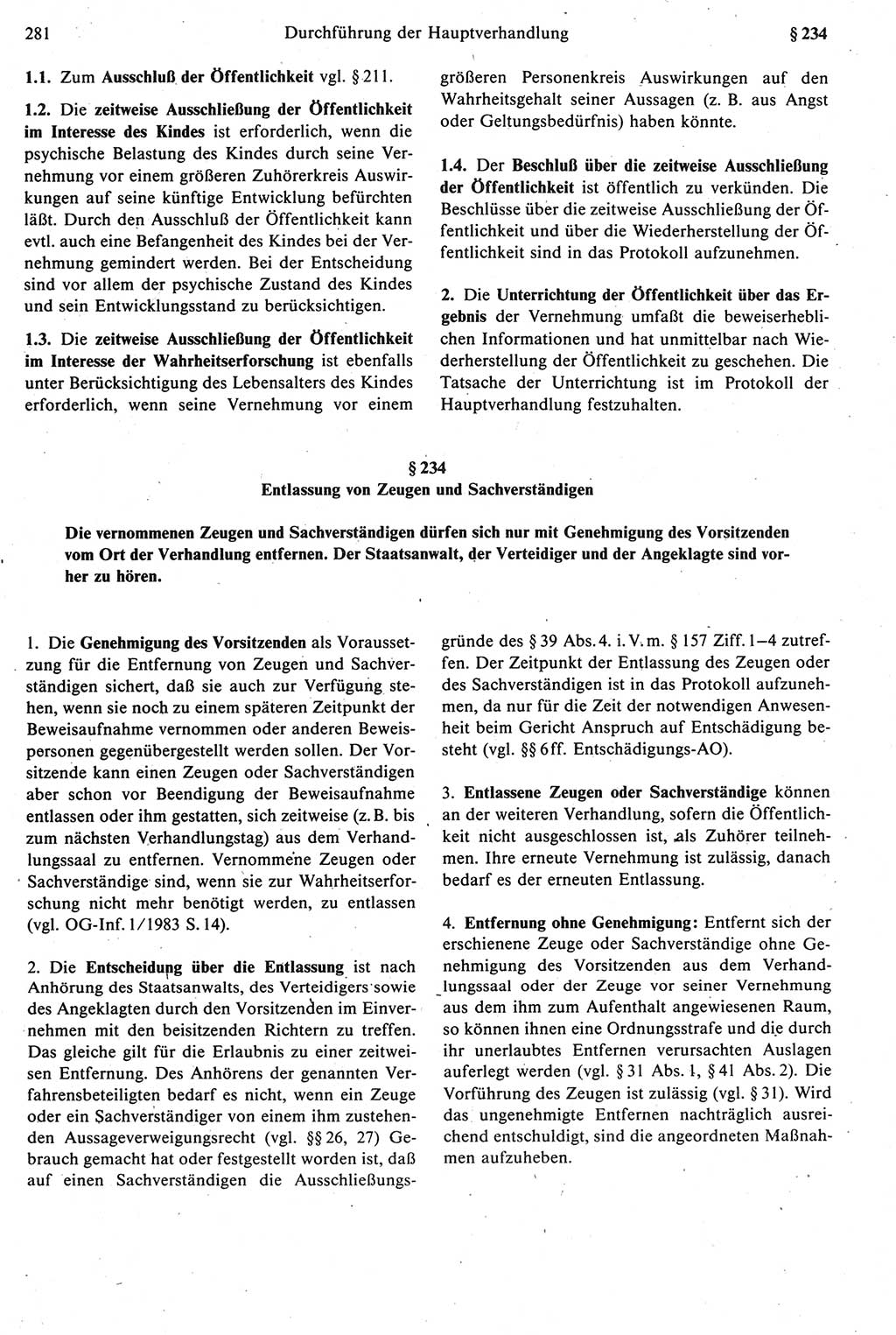 Strafprozeßrecht der DDR [Deutsche Demokratische Republik], Kommentar zur Strafprozeßordnung (StPO) 1987, Seite 281 (Strafprozeßr. DDR Komm. StPO 1987, S. 281)