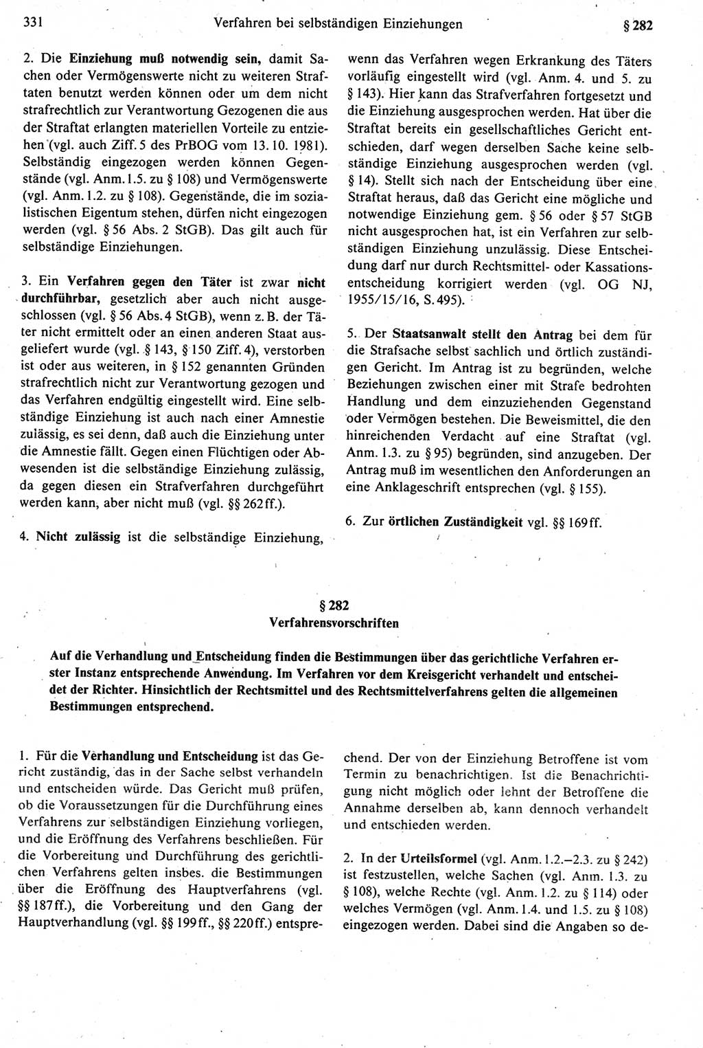 Strafprozeßrecht der DDR [Deutsche Demokratische Republik], Kommentar zur Strafprozeßordnung (StPO) 1987, Seite 331 (Strafprozeßr. DDR Komm. StPO 1987, S. 331)