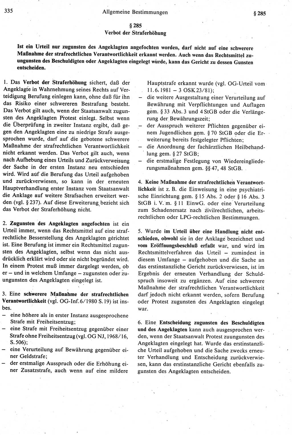 Strafprozeßrecht der DDR [Deutsche Demokratische Republik], Kommentar zur Strafprozeßordnung (StPO) 1987, Seite 335 (Strafprozeßr. DDR Komm. StPO 1987, S. 335)