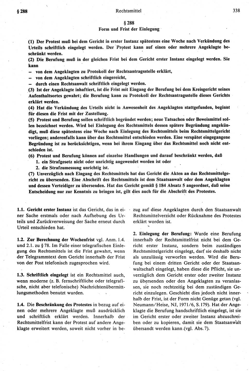 Strafprozeßrecht der DDR [Deutsche Demokratische Republik], Kommentar zur Strafprozeßordnung (StPO) 1987, Seite 338 (Strafprozeßr. DDR Komm. StPO 1987, S. 338)