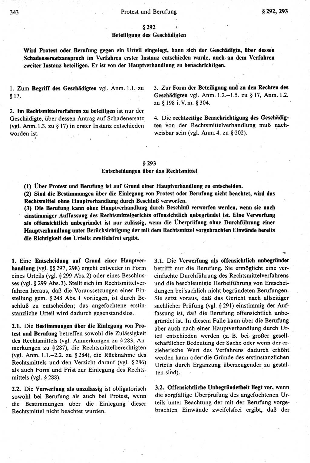 Strafprozeßrecht der DDR [Deutsche Demokratische Republik], Kommentar zur Strafprozeßordnung (StPO) 1987, Seite 343 (Strafprozeßr. DDR Komm. StPO 1987, S. 343)