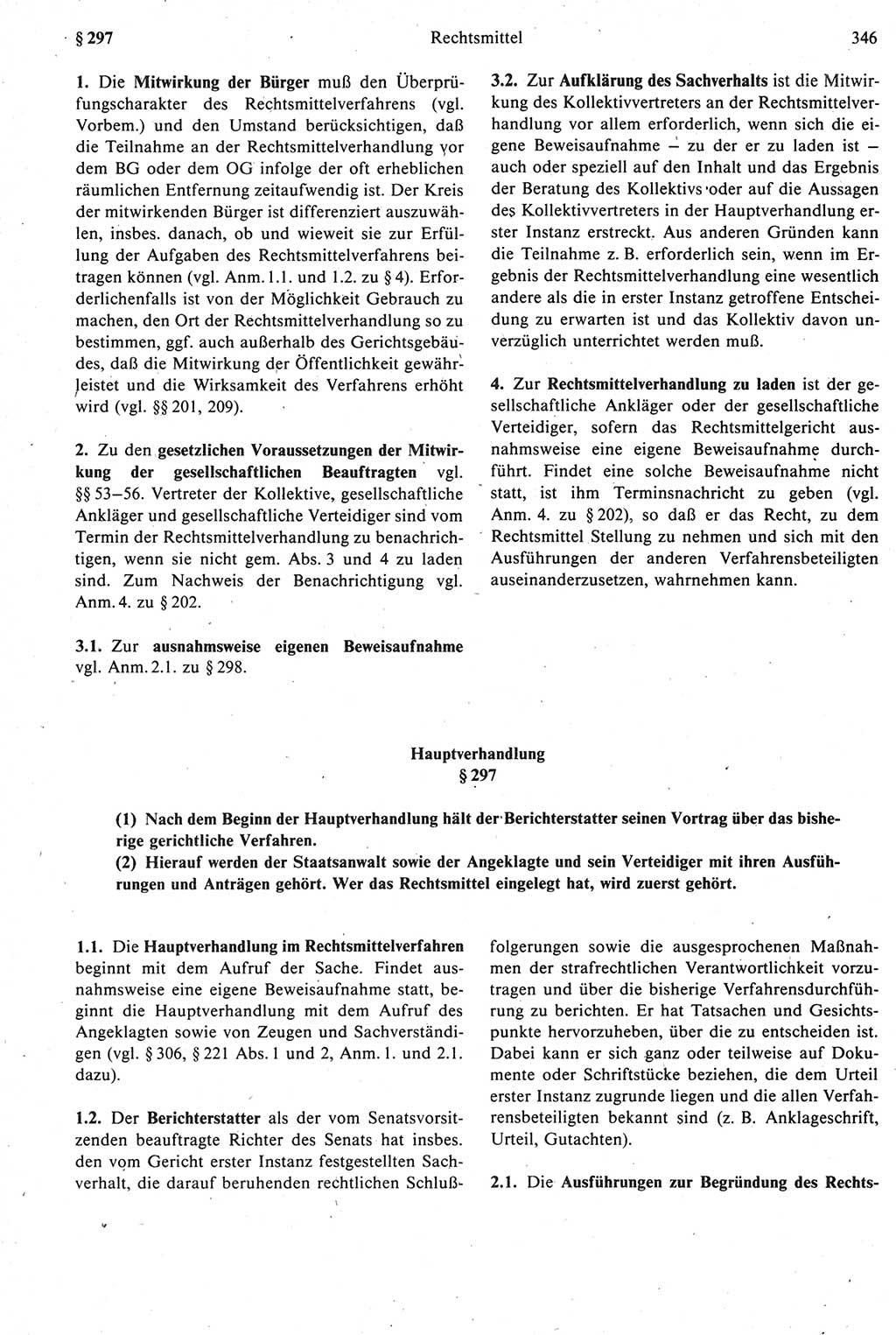 Strafprozeßrecht der DDR [Deutsche Demokratische Republik], Kommentar zur Strafprozeßordnung (StPO) 1987, Seite 346 (Strafprozeßr. DDR Komm. StPO 1987, S. 346)