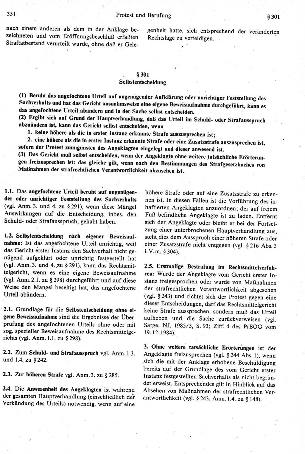 Strafprozeßrecht der DDR [Deutsche Demokratische Republik], Kommentar zur Strafprozeßordnung (StPO) 1987, Seite 351 (Strafprozeßr. DDR Komm. StPO 1987, S. 351)