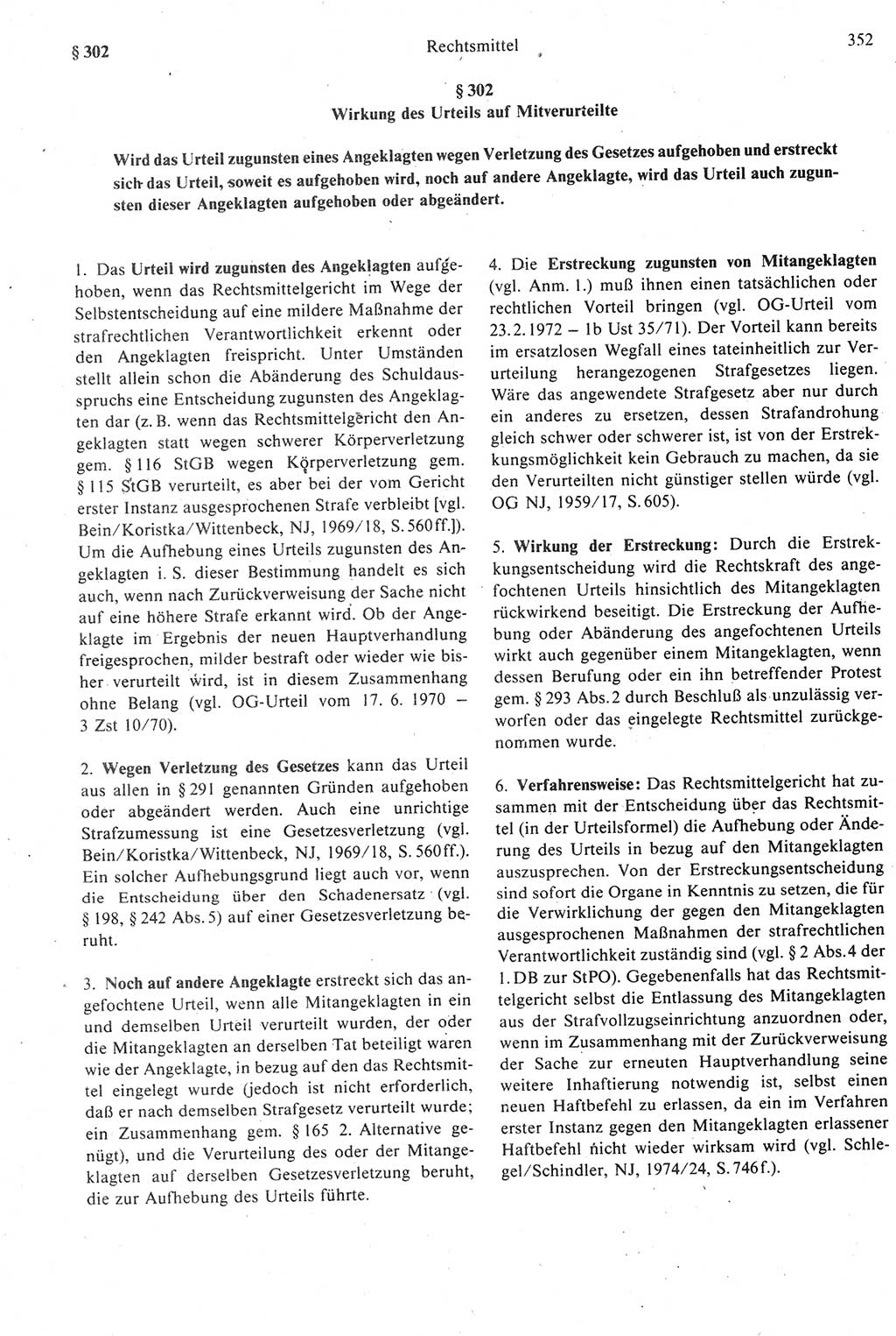 Strafprozeßrecht der DDR [Deutsche Demokratische Republik], Kommentar zur Strafprozeßordnung (StPO) 1987, Seite 352 (Strafprozeßr. DDR Komm. StPO 1987, S. 352)