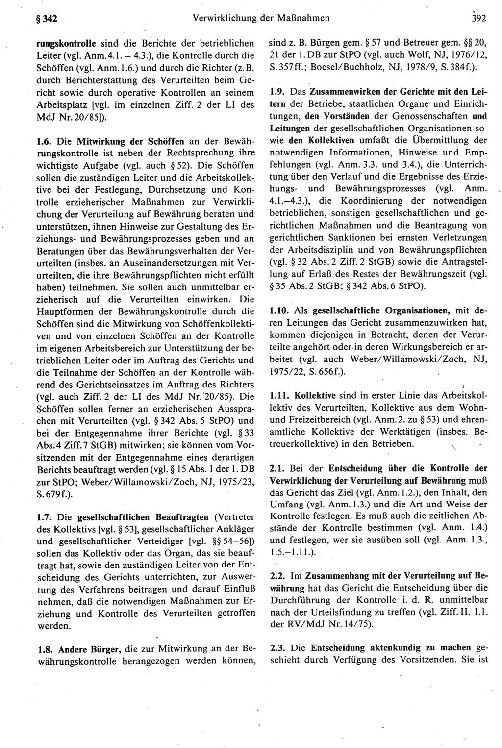 Strafprozeßrecht der DDR [Deutsche Demokratische Republik], Kommentar zur Strafprozeßordnung (StPO) 1987, Seite 392 (Strafprozeßr. DDR Komm. StPO 1987, S. 392)