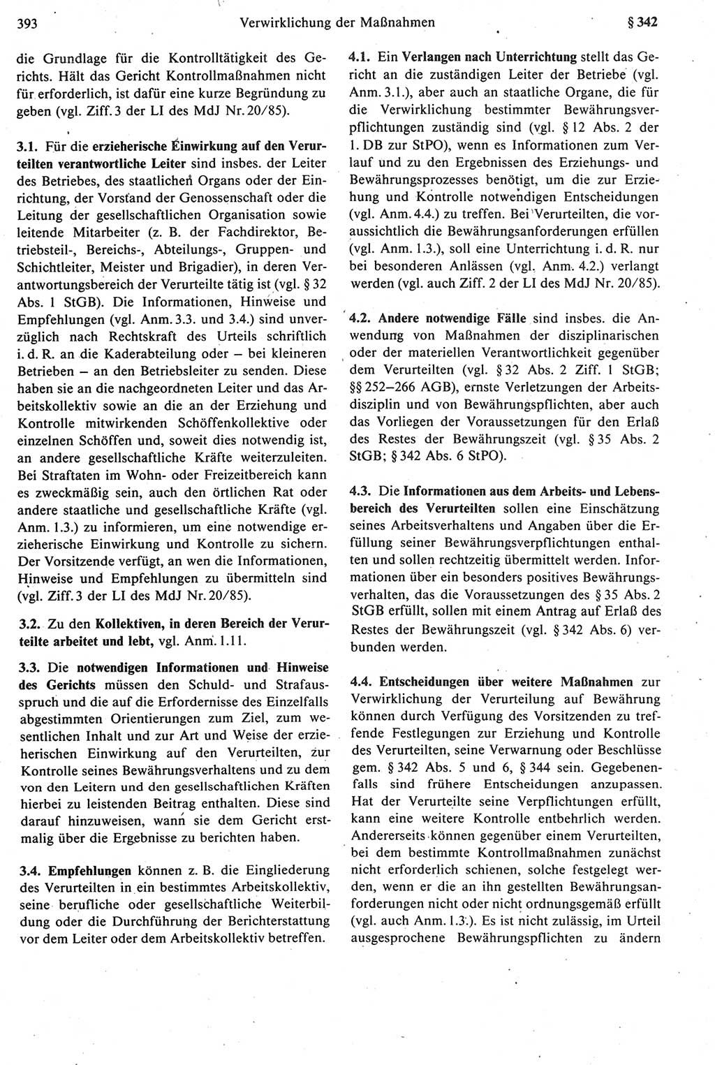 Strafprozeßrecht der DDR [Deutsche Demokratische Republik], Kommentar zur Strafprozeßordnung (StPO) 1987, Seite 393 (Strafprozeßr. DDR Komm. StPO 1987, S. 393)