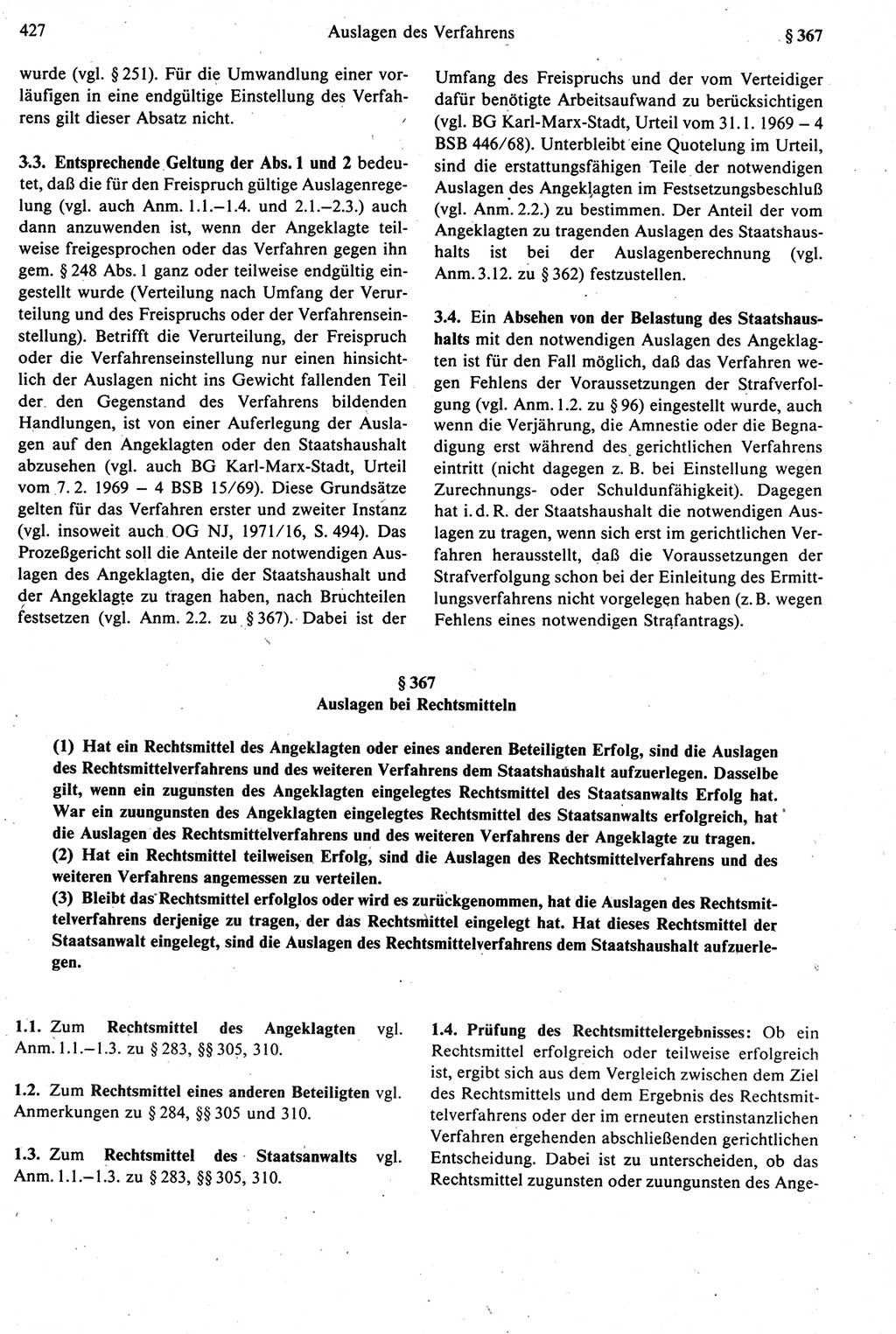 Strafprozeßrecht der DDR [Deutsche Demokratische Republik], Kommentar zur Strafprozeßordnung (StPO) 1987, Seite 427 (Strafprozeßr. DDR Komm. StPO 1987, S. 427)