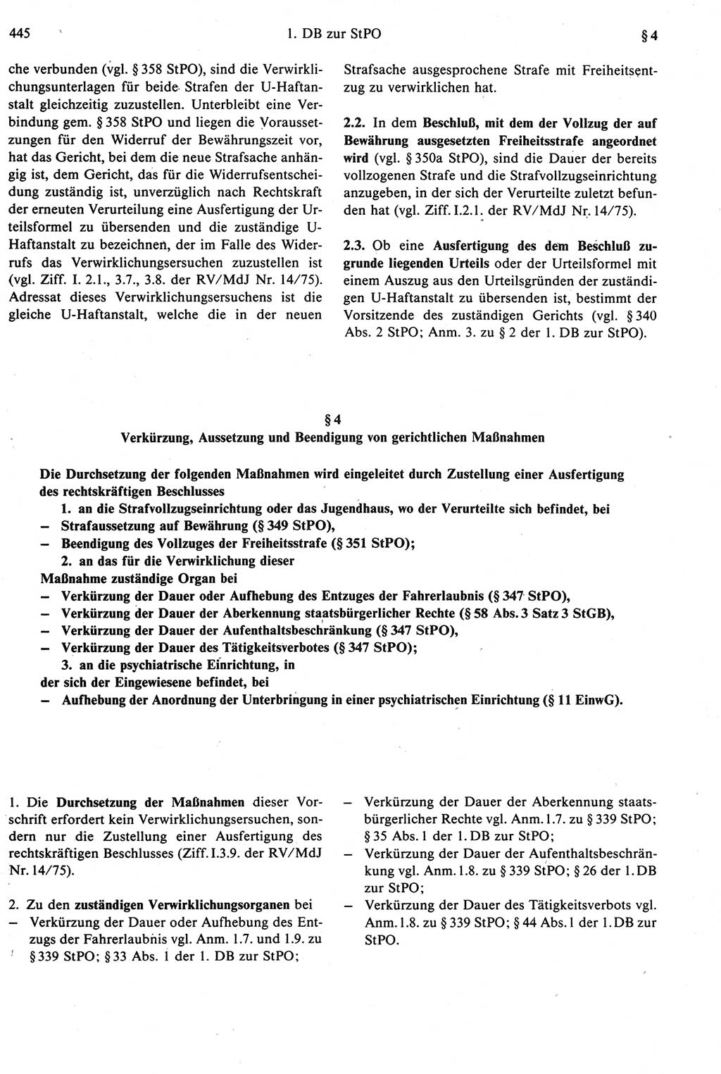 Strafprozeßrecht der DDR [Deutsche Demokratische Republik], Kommentar zur Strafprozeßordnung (StPO) 1987, Seite 445 (Strafprozeßr. DDR Komm. StPO 1987, S. 445)