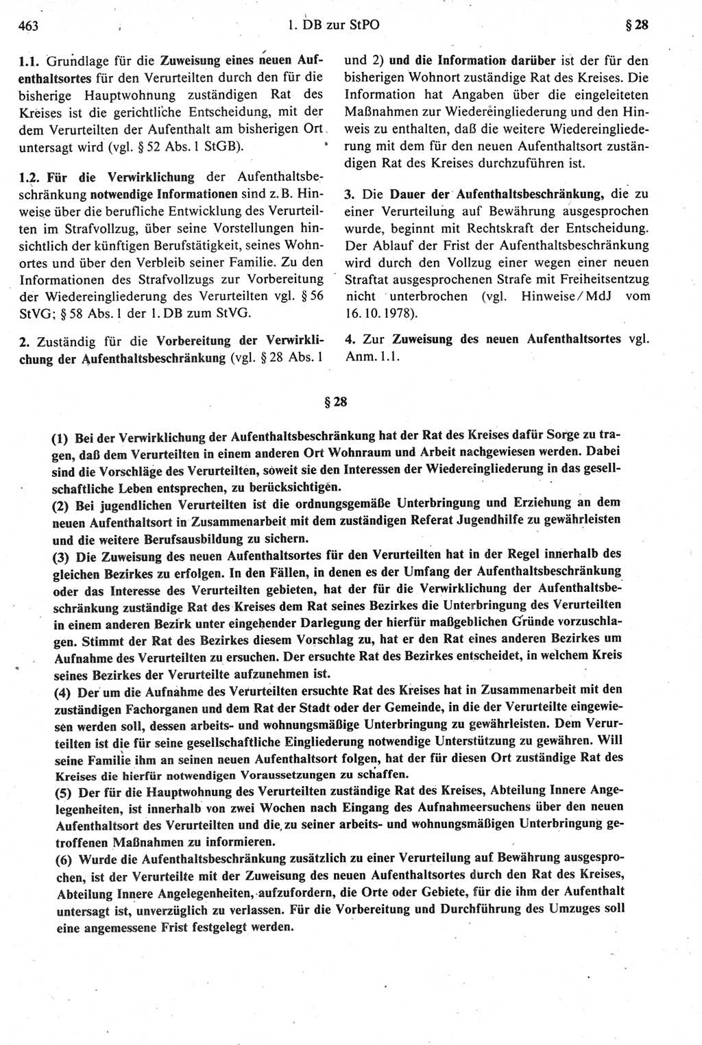 Strafprozeßrecht der DDR [Deutsche Demokratische Republik], Kommentar zur Strafprozeßordnung (StPO) 1987, Seite 463 (Strafprozeßr. DDR Komm. StPO 1987, S. 463)