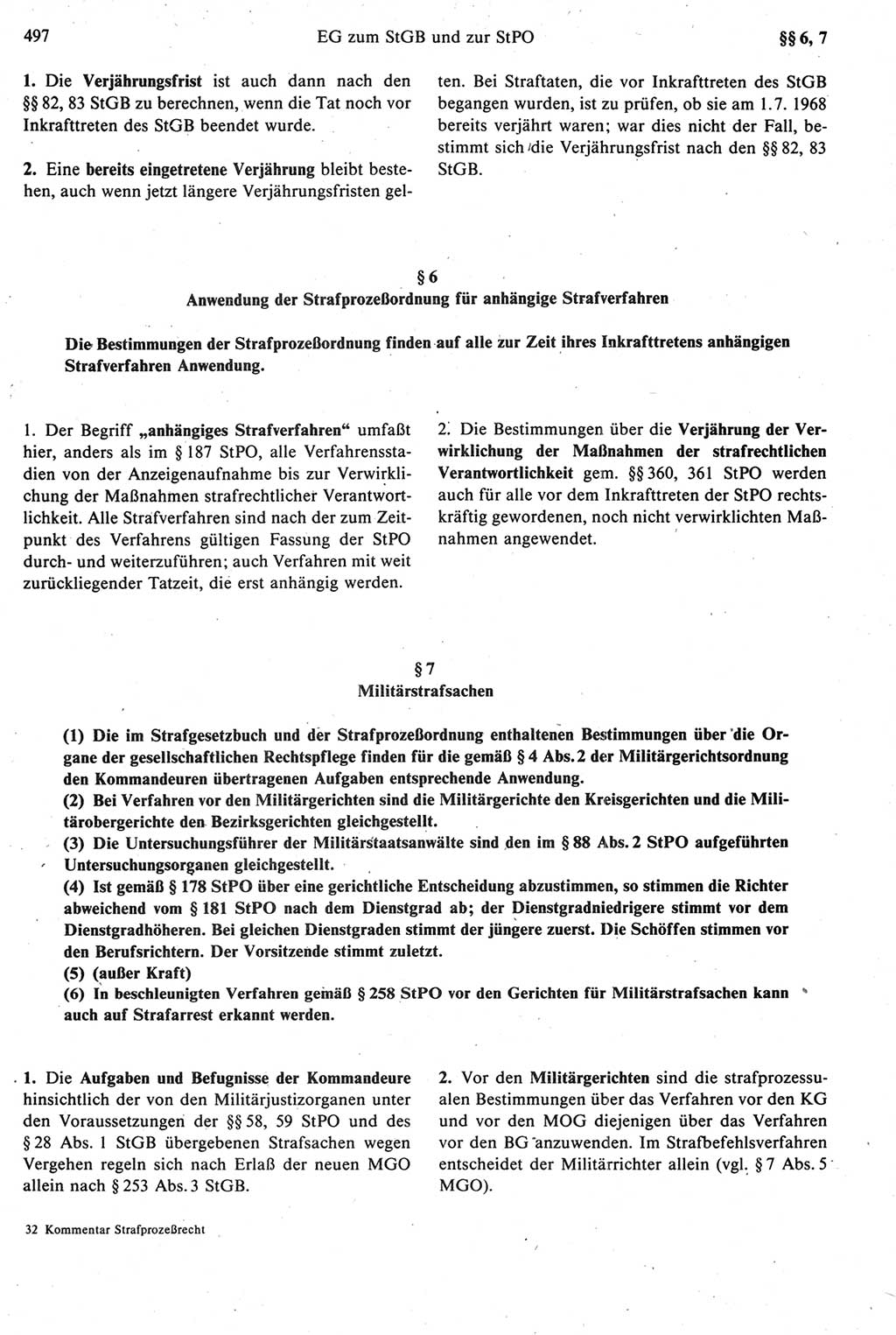 Strafprozeßrecht der DDR [Deutsche Demokratische Republik], Kommentar zur Strafprozeßordnung (StPO) 1987, Seite 497 (Strafprozeßr. DDR Komm. StPO 1987, S. 497)