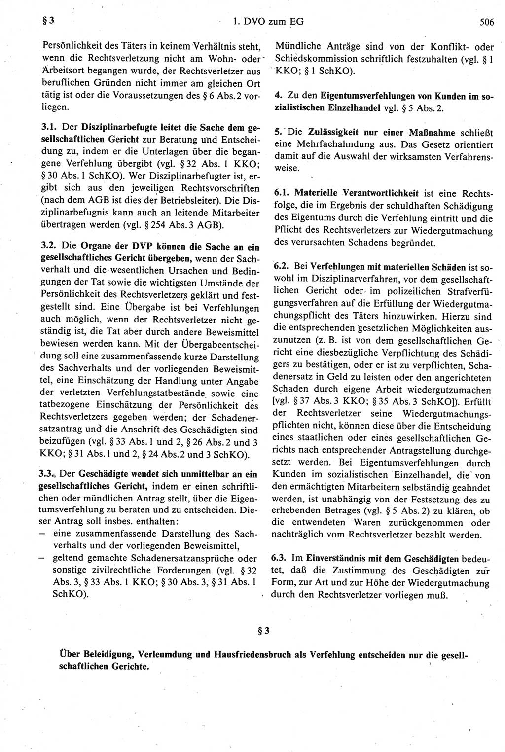 Strafprozeßrecht der DDR [Deutsche Demokratische Republik], Kommentar zur Strafprozeßordnung (StPO) 1987, Seite 506 (Strafprozeßr. DDR Komm. StPO 1987, S. 506)