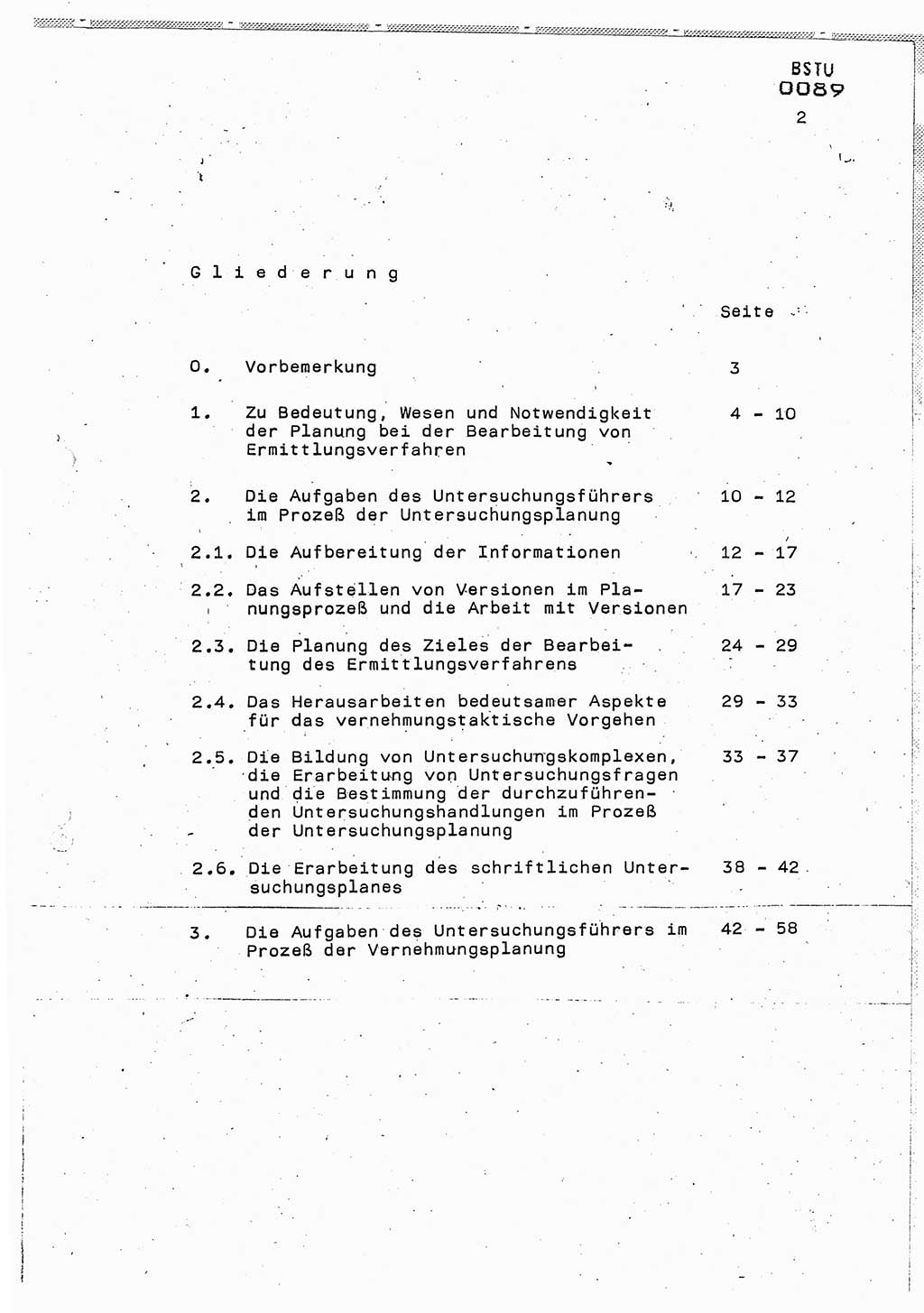 Lektion Ministerium für Staatssicherheit (MfS) [Deutsche Demokratische Republik (DDR)], Hauptabteilung (HA) Ⅸ, Berlin 1987, Seite 2 (Lekt. Pln. Bearb. EV MfS DDR HA Ⅸ /87 1987, S. 2)