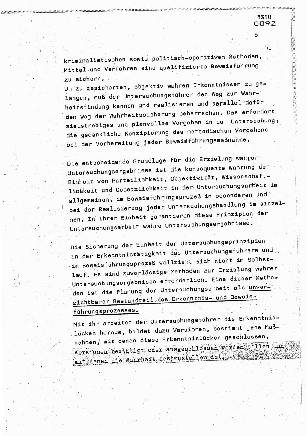 Lektion Ministerium für Staatssicherheit (MfS) [Deutsche Demokratische Republik (DDR)], Hauptabteilung (HA) Ⅸ, Berlin 1987, Seite 5 (Lekt. Pln. Bearb. EV MfS DDR HA Ⅸ /87 1987, S. 5)