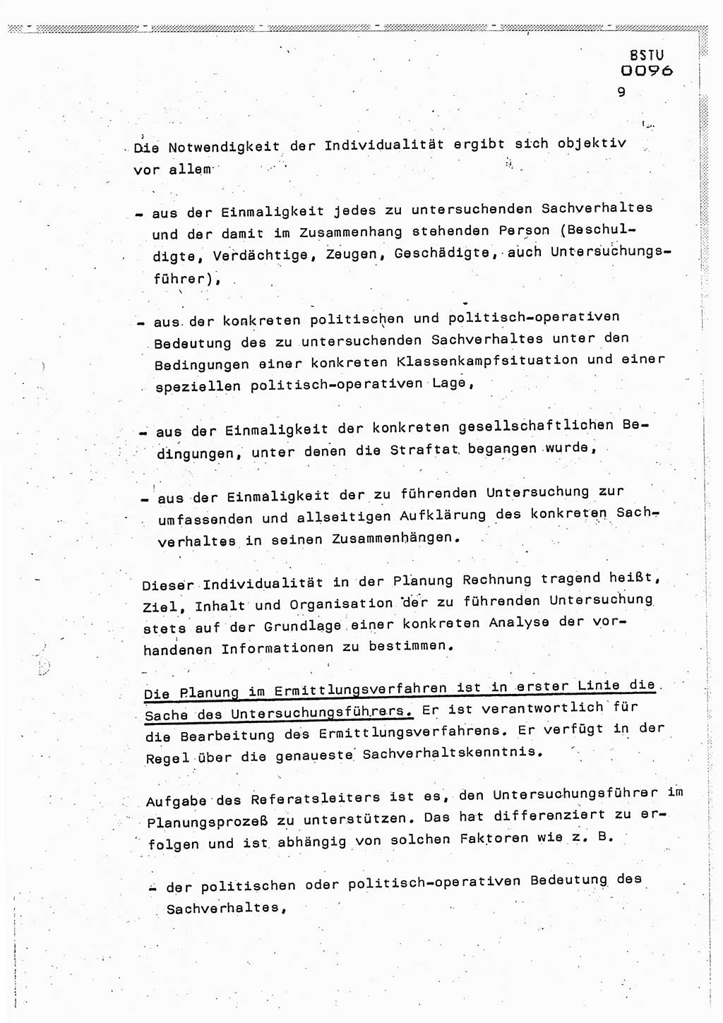Lektion Ministerium für Staatssicherheit (MfS) [Deutsche Demokratische Republik (DDR)], Hauptabteilung (HA) Ⅸ, Berlin 1987, Seite 9 (Lekt. Pln. Bearb. EV MfS DDR HA Ⅸ /87 1987, S. 9)