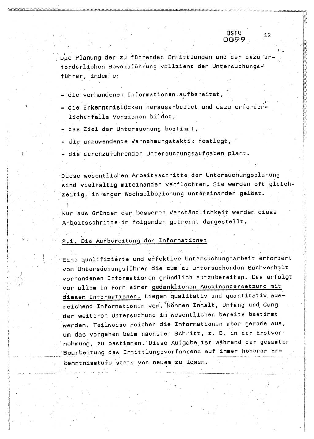 Lektion Ministerium für Staatssicherheit (MfS) [Deutsche Demokratische Republik (DDR)], Hauptabteilung (HA) Ⅸ, Berlin 1987, Seite 12 (Lekt. Pln. Bearb. EV MfS DDR HA Ⅸ /87 1987, S. 12)