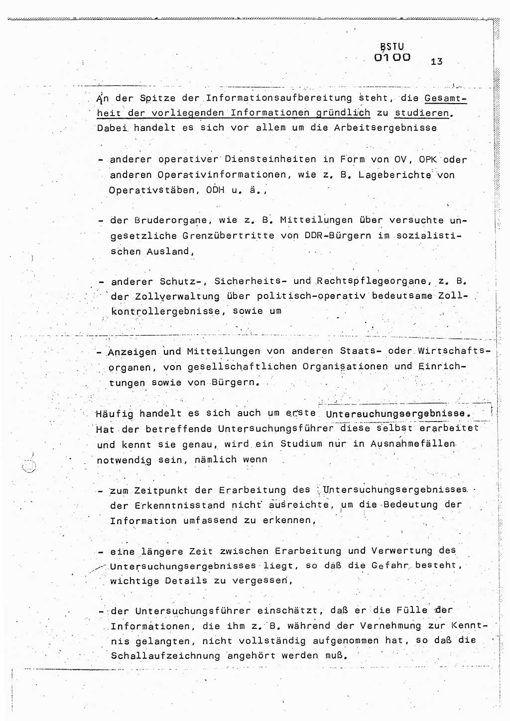 Lektion Ministerium für Staatssicherheit (MfS) [Deutsche Demokratische Republik (DDR)], Hauptabteilung (HA) Ⅸ, Berlin 1987, Seite 13 (Lekt. Pln. Bearb. EV MfS DDR HA Ⅸ /87 1987, S. 13)