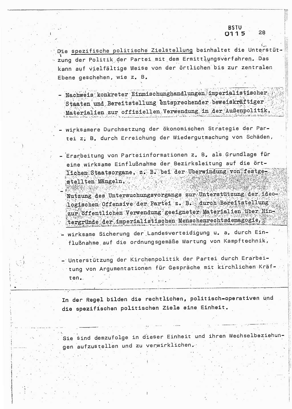 Lektion Ministerium für Staatssicherheit (MfS) [Deutsche Demokratische Republik (DDR)], Hauptabteilung (HA) Ⅸ, Berlin 1987, Seite 28 (Lekt. Pln. Bearb. EV MfS DDR HA Ⅸ /87 1987, S. 28)
