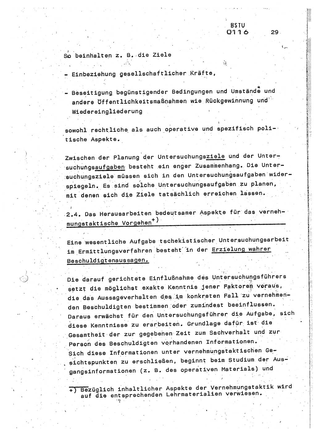 Lektion Ministerium für Staatssicherheit (MfS) [Deutsche Demokratische Republik (DDR)], Hauptabteilung (HA) Ⅸ, Berlin 1987, Seite 29 (Lekt. Pln. Bearb. EV MfS DDR HA Ⅸ /87 1987, S. 29)