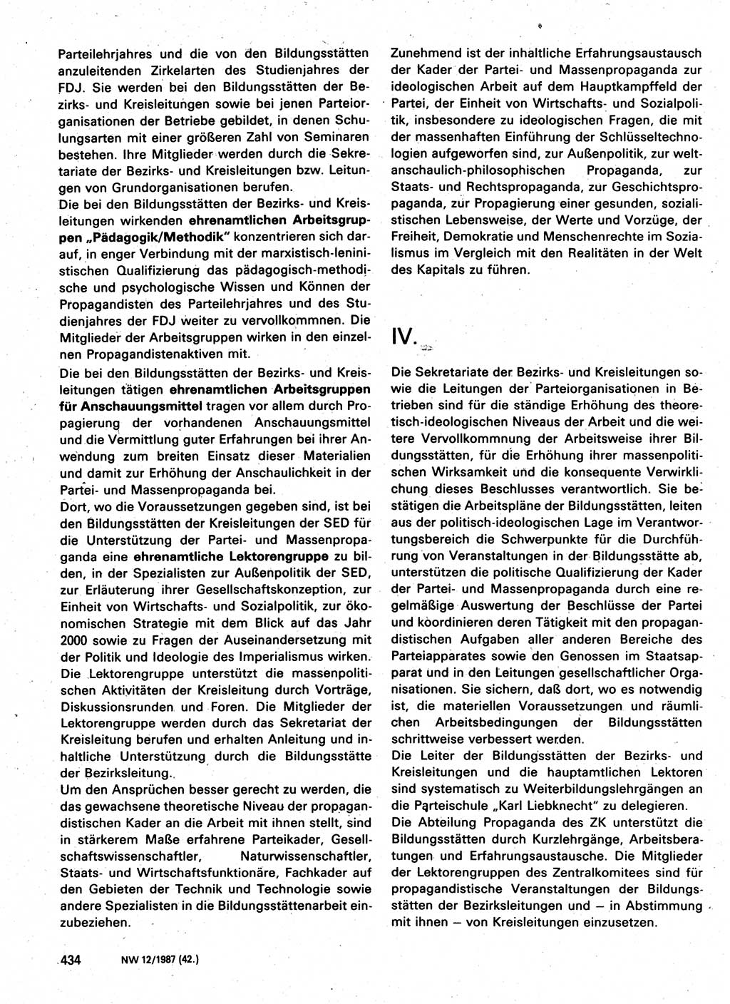 Neuer Weg (NW), Organ des Zentralkomitees (ZK) der SED (Sozialistische Einheitspartei Deutschlands) für Fragen des Parteilebens, 42. Jahrgang [Deutsche Demokratische Republik (DDR)] 1987, Seite 431 (NW ZK SED DDR 1987, S. 431)