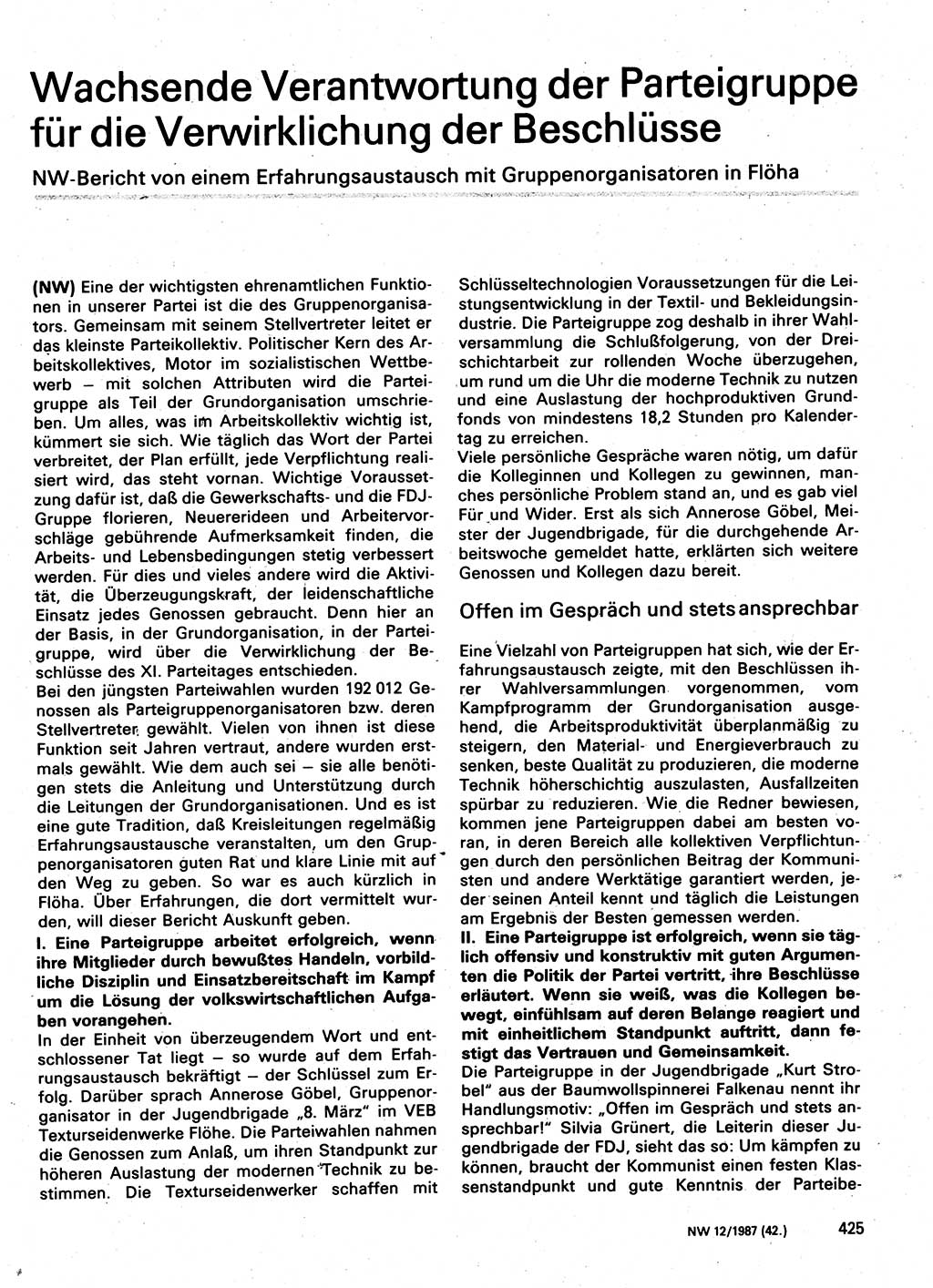 Neuer Weg (NW), Organ des Zentralkomitees (ZK) der SED (Sozialistische Einheitspartei Deutschlands) für Fragen des Parteilebens, 42. Jahrgang [Deutsche Demokratische Republik (DDR)] 1987, Seite 440 (NW ZK SED DDR 1987, S. 440)