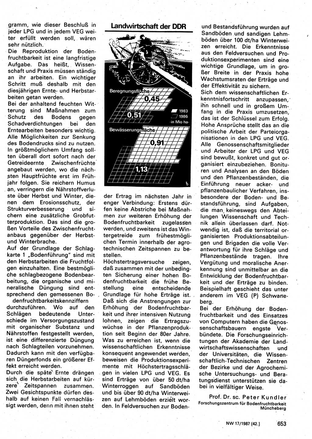 Neuer Weg (NW), Organ des Zentralkomitees (ZK) der SED (Sozialistische Einheitspartei Deutschlands) für Fragen des Parteilebens, 42. Jahrgang [Deutsche Demokratische Republik (DDR)] 1987, Seite 653 (NW ZK SED DDR 1987, S. 653)