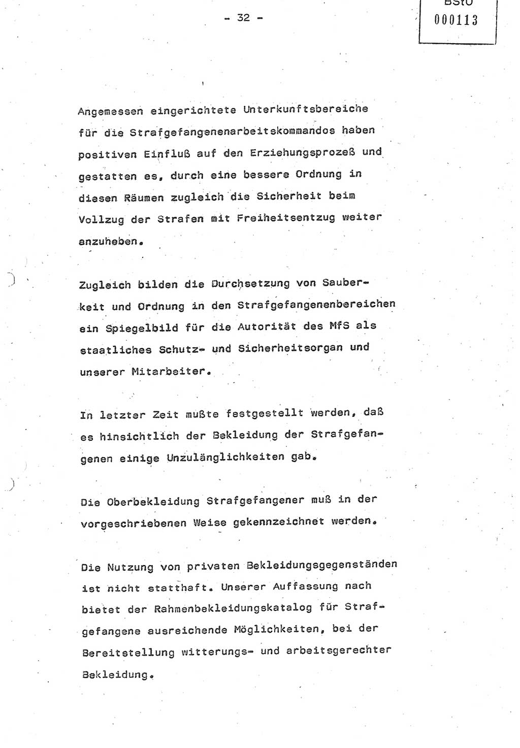 Referat (Oberst Siegfried Rataizick) auf der Dienstberatung mit den Leitern der Abteilungen der Abteilung ⅩⅣ des MfS [Ministerium für Staatssicherheit] Berlin und den Leitern der Abteilungen ⅩⅣ der Bezirksverwaltungen (BV) am 3.12.1987, Ministerium für Staatssicherheit [Deutsche Demokratische Republik (DDR)], Abteilung (Abt.) XIV, Berlin, 28.11.1987, Seite 32 (Ref. Di.-Ber. Ltr. Abt. ⅩⅣ MfS DDR 1987, S. 32)