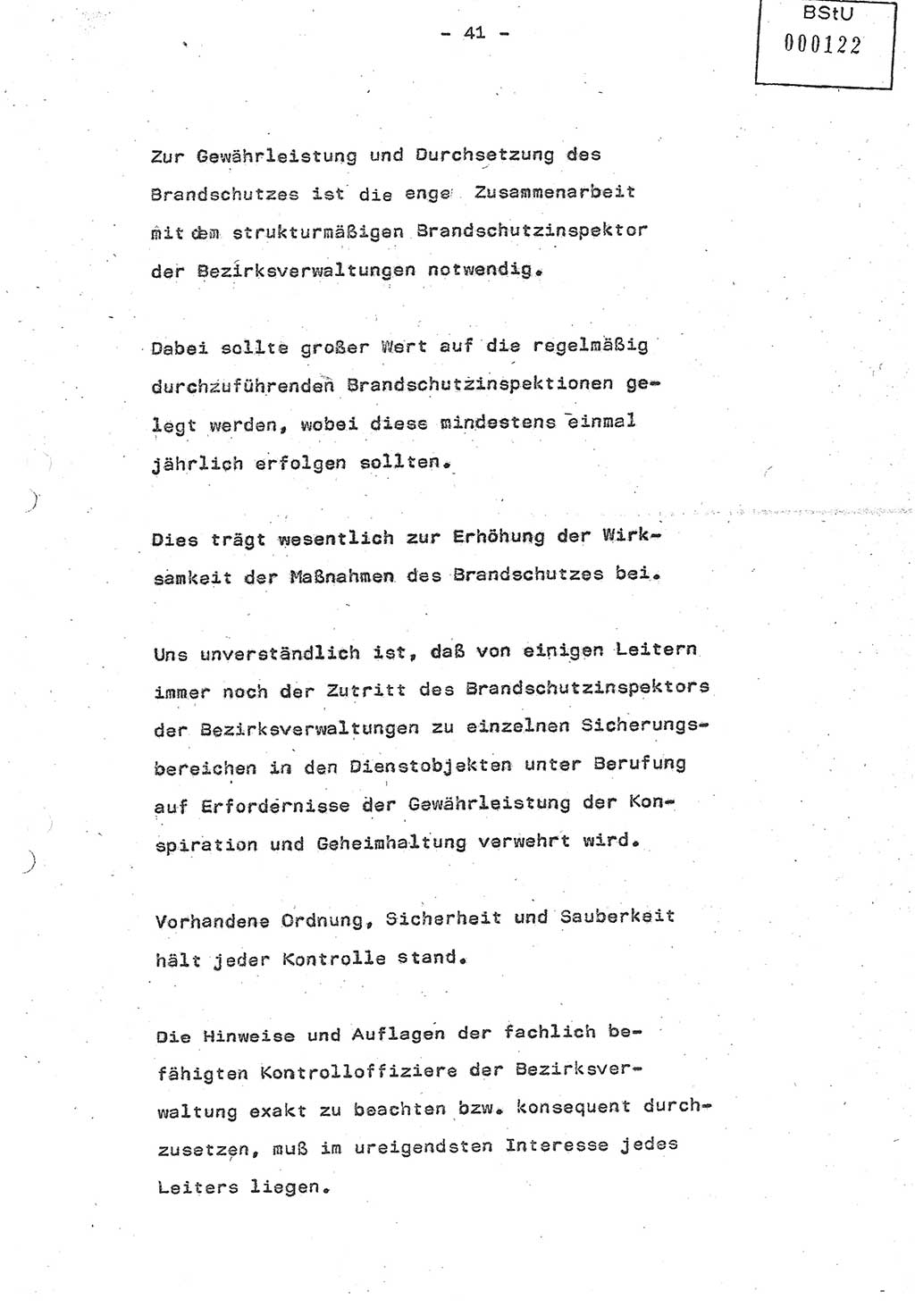 Referat (Oberst Siegfried Rataizick) auf der Dienstberatung mit den Leitern der Abteilungen der Abteilung ⅩⅣ des MfS [Ministerium für Staatssicherheit] Berlin und den Leitern der Abteilungen ⅩⅣ der Bezirksverwaltungen (BV) am 3.12.1987, Ministerium für Staatssicherheit [Deutsche Demokratische Republik (DDR)], Abteilung (Abt.) XIV, Berlin, 28.11.1987, Seite 41 (Ref. Di.-Ber. Ltr. Abt. ⅩⅣ MfS DDR 1987, S. 41)