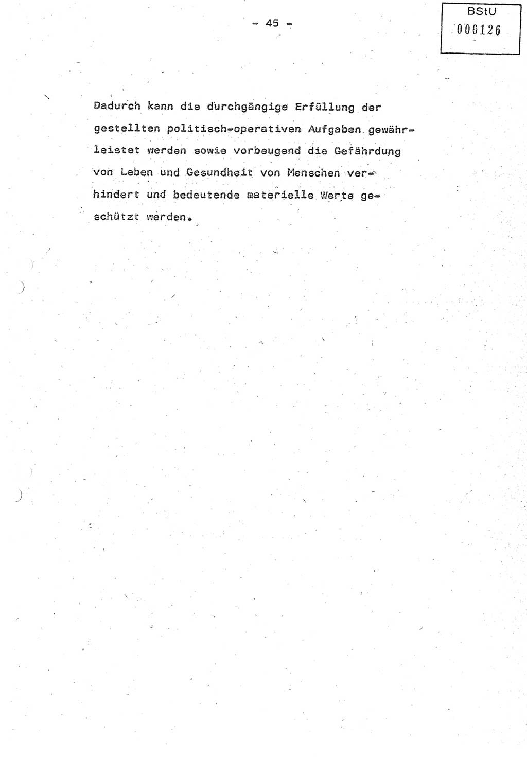 Referat (Oberst Siegfried Rataizick) auf der Dienstberatung mit den Leitern der Abteilungen der Abteilung ⅩⅣ des MfS [Ministerium für Staatssicherheit] Berlin und den Leitern der Abteilungen ⅩⅣ der Bezirksverwaltungen (BV) am 3.12.1987, Ministerium für Staatssicherheit [Deutsche Demokratische Republik (DDR)], Abteilung (Abt.) XIV, Berlin, 28.11.1987, Seite 45 (Ref. Di.-Ber. Ltr. Abt. ⅩⅣ MfS DDR 1987, S. 45)