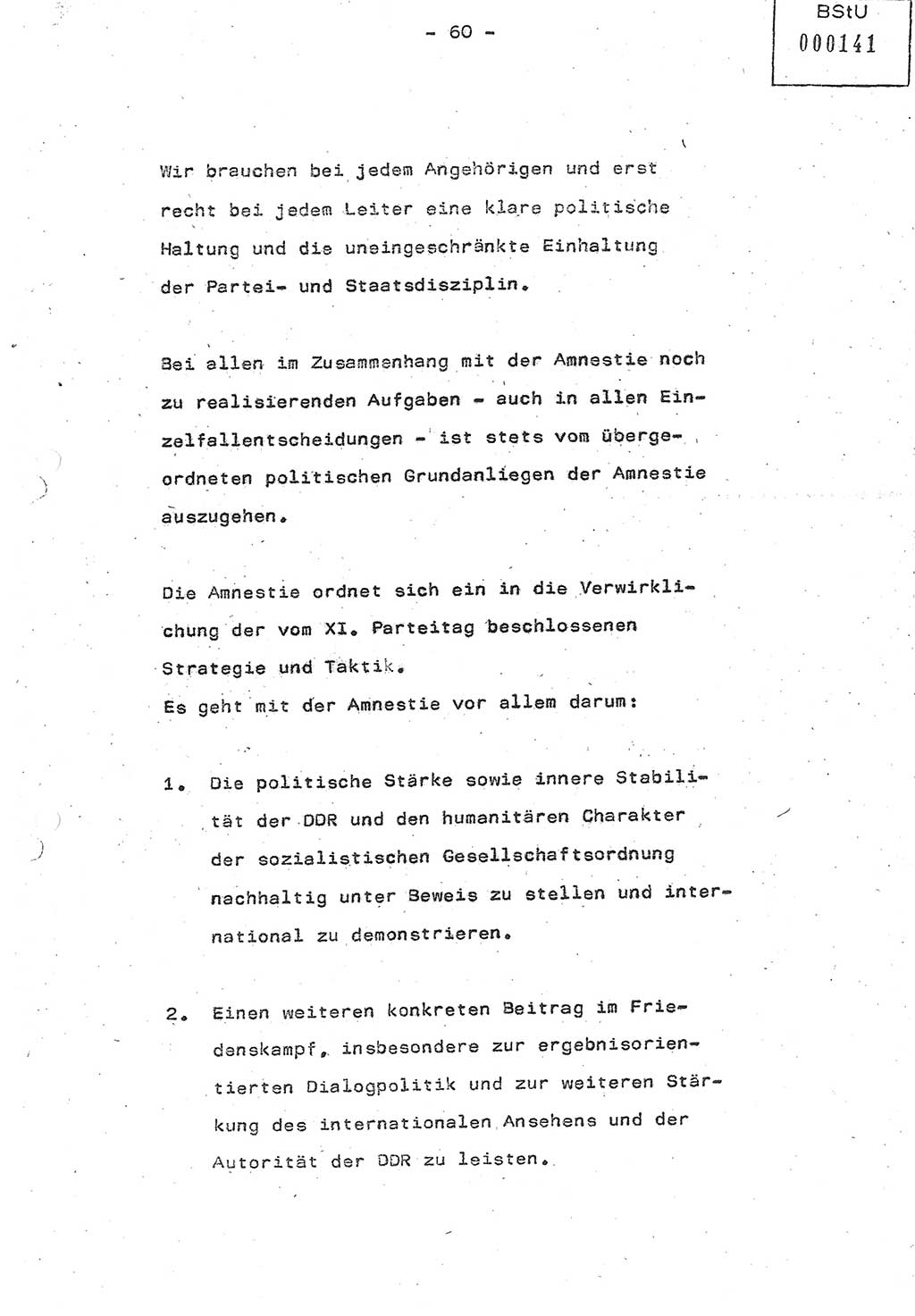 Referat (Oberst Siegfried Rataizick) auf der Dienstberatung mit den Leitern der Abteilungen der Abteilung ⅩⅣ des MfS [Ministerium für Staatssicherheit] Berlin und den Leitern der Abteilungen ⅩⅣ der Bezirksverwaltungen (BV) am 3.12.1987, Ministerium für Staatssicherheit [Deutsche Demokratische Republik (DDR)], Abteilung (Abt.) XIV, Berlin, 28.11.1987, Seite 60 (Ref. Di.-Ber. Ltr. Abt. ⅩⅣ MfS DDR 1987, S. 60)