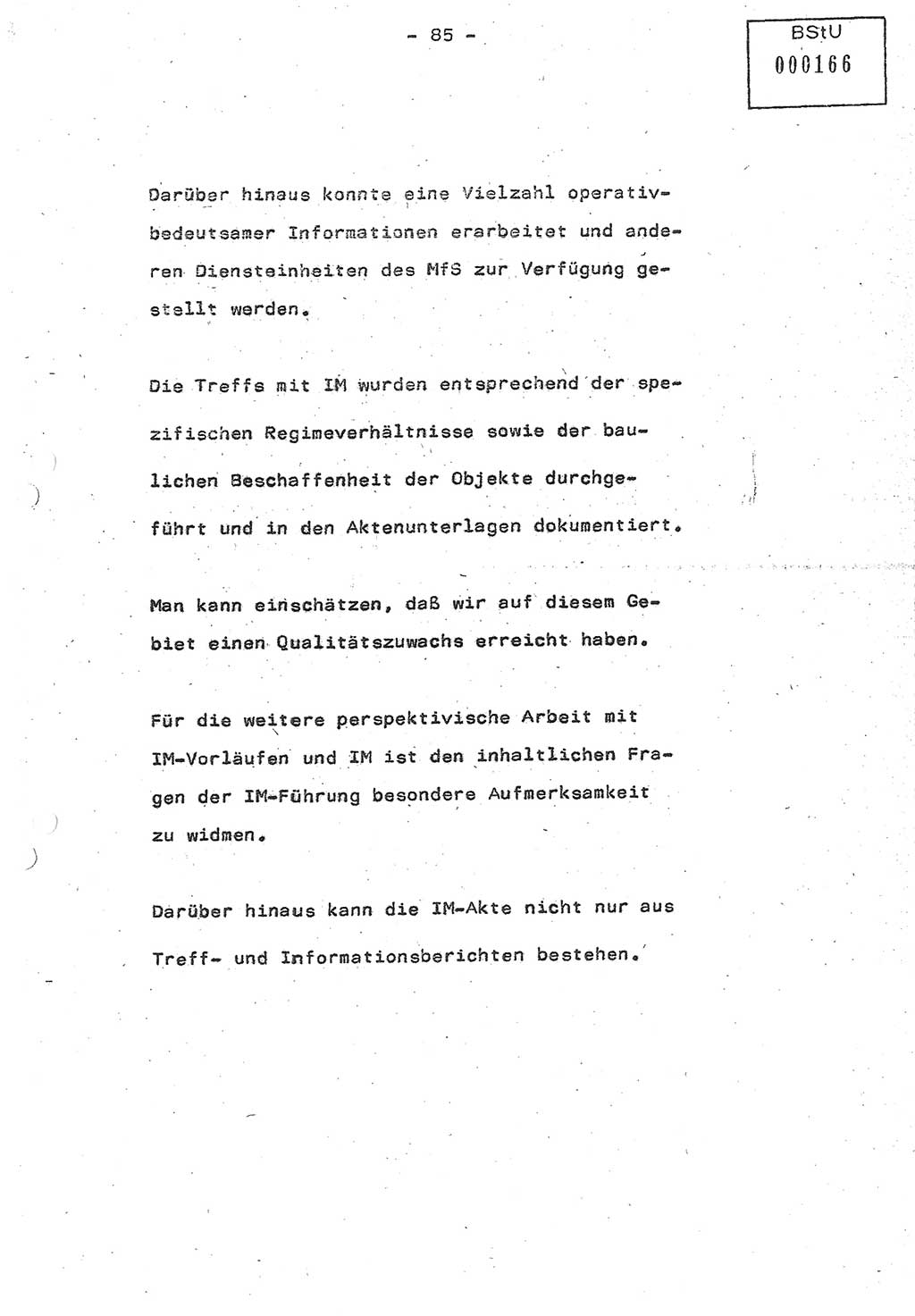 Referat (Oberst Siegfried Rataizick) auf der Dienstberatung mit den Leitern der Abteilungen der Abteilung ⅩⅣ des MfS [Ministerium für Staatssicherheit] Berlin und den Leitern der Abteilungen ⅩⅣ der Bezirksverwaltungen (BV) am 3.12.1987, Ministerium für Staatssicherheit [Deutsche Demokratische Republik (DDR)], Abteilung (Abt.) XIV, Berlin, 28.11.1987, Seite 85 (Ref. Di.-Ber. Ltr. Abt. ⅩⅣ MfS DDR 1987, S. 85)