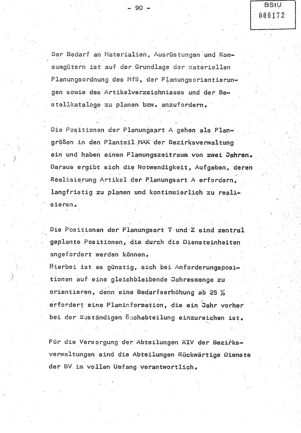 Referat (Oberst Siegfried Rataizick) auf der Dienstberatung mit den Leitern der Abteilungen der Abteilung ⅩⅣ des MfS [Ministerium für Staatssicherheit] Berlin und den Leitern der Abteilungen ⅩⅣ der Bezirksverwaltungen (BV) am 3.12.1987, Ministerium für Staatssicherheit [Deutsche Demokratische Republik (DDR)], Abteilung (Abt.) XIV, Berlin, 28.11.1987, Seite 90 (Ref. Di.-Ber. Ltr. Abt. ⅩⅣ MfS DDR 1987, S. 90)