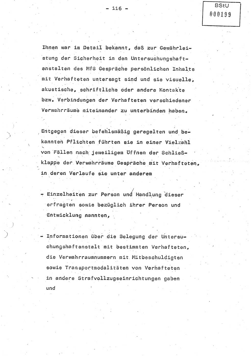 Referat (Oberst Siegfried Rataizick) auf der Dienstberatung mit den Leitern der Abteilungen der Abteilung ⅩⅣ des MfS [Ministerium für Staatssicherheit] Berlin und den Leitern der Abteilungen ⅩⅣ der Bezirksverwaltungen (BV) am 3.12.1987, Ministerium für Staatssicherheit [Deutsche Demokratische Republik (DDR)], Abteilung (Abt.) XIV, Berlin, 28.11.1987, Seite 116 (Ref. Di.-Ber. Ltr. Abt. ⅩⅣ MfS DDR 1987, S. 116)