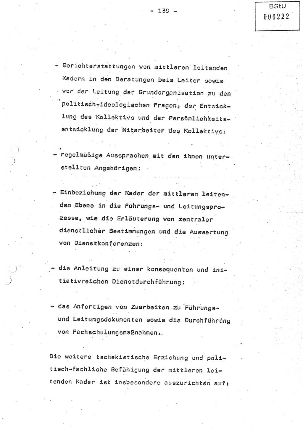 Referat (Oberst Siegfried Rataizick) auf der Dienstberatung mit den Leitern der Abteilungen der Abteilung ⅩⅣ des MfS [Ministerium für Staatssicherheit] Berlin und den Leitern der Abteilungen ⅩⅣ der Bezirksverwaltungen (BV) am 3.12.1987, Ministerium für Staatssicherheit [Deutsche Demokratische Republik (DDR)], Abteilung (Abt.) XIV, Berlin, 28.11.1987, Seite 139 (Ref. Di.-Ber. Ltr. Abt. ⅩⅣ MfS DDR 1987, S. 139)