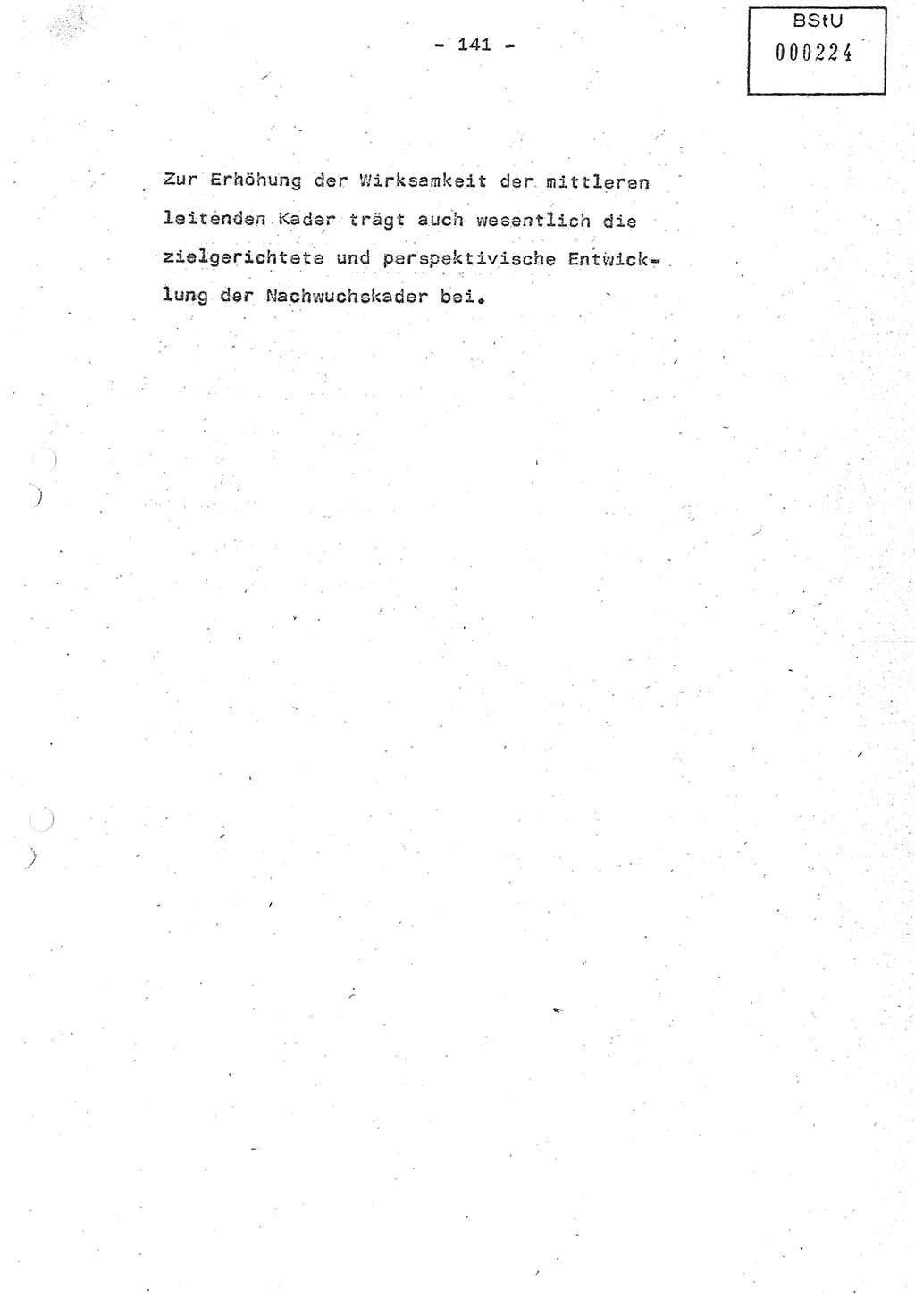 Referat (Oberst Siegfried Rataizick) auf der Dienstberatung mit den Leitern der Abteilungen der Abteilung ⅩⅣ des MfS [Ministerium für Staatssicherheit] Berlin und den Leitern der Abteilungen ⅩⅣ der Bezirksverwaltungen (BV) am 3.12.1987, Ministerium für Staatssicherheit [Deutsche Demokratische Republik (DDR)], Abteilung (Abt.) XIV, Berlin, 28.11.1987, Seite 141 (Ref. Di.-Ber. Ltr. Abt. ⅩⅣ MfS DDR 1987, S. 141)