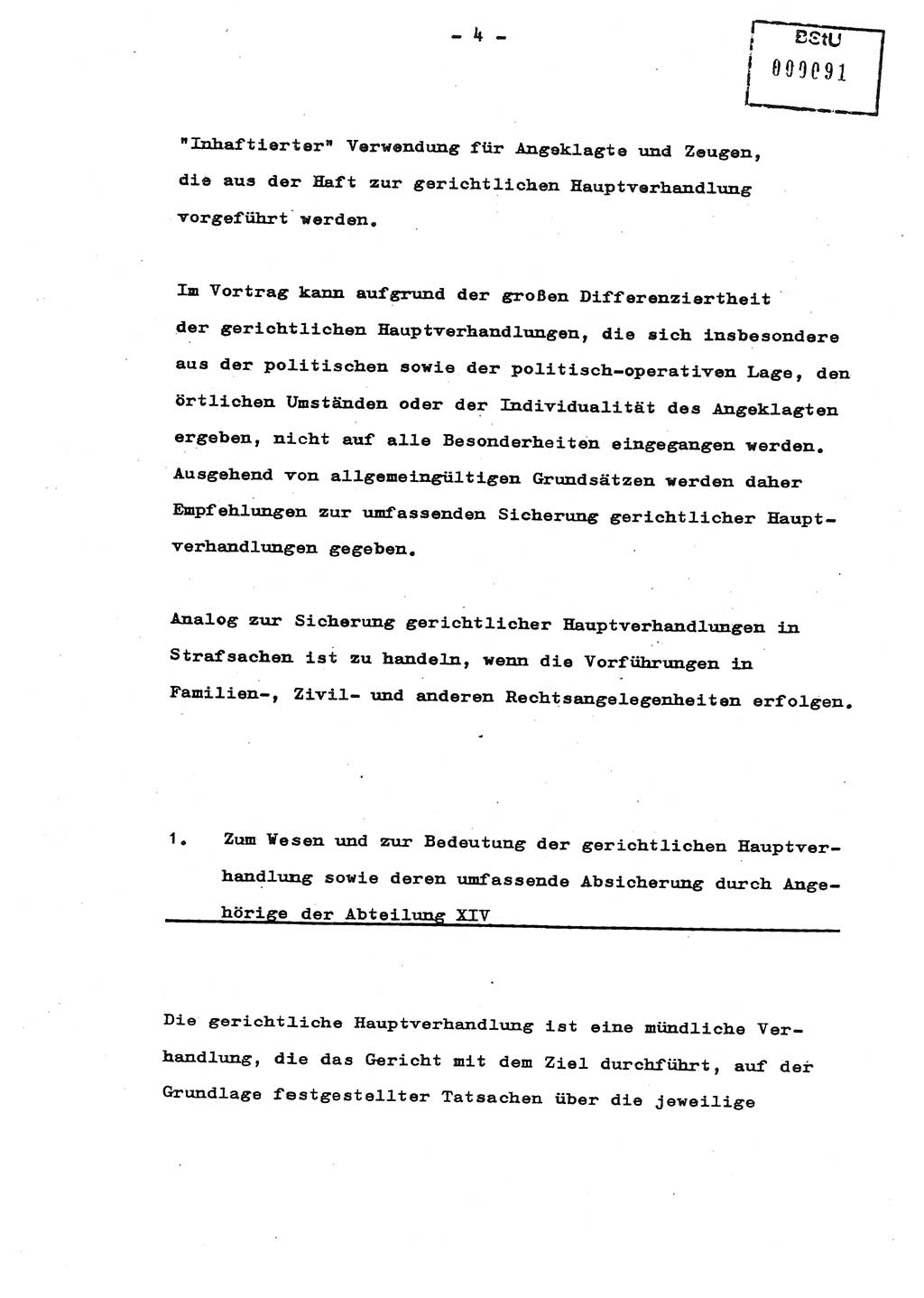 Schulungsmaterial Exemplar-Nr.: 8, Ministerium für Staatssicherheit [Deutsche Demokratische Republik (DDR)], Abteilung (Abt.) ⅩⅣ, Berlin 1987, Seite 4 (Sch.-Mat. Expl. 8 MfS DDR Abt. ⅩⅣ /87 1987, S. 4)