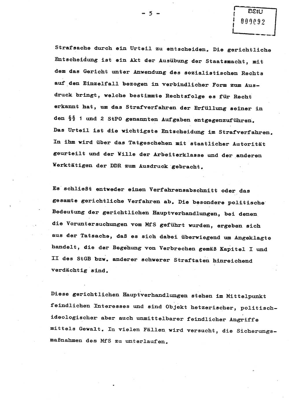 Schulungsmaterial Exemplar-Nr.: 8, Ministerium für Staatssicherheit [Deutsche Demokratische Republik (DDR)], Abteilung (Abt.) ⅩⅣ, Berlin 1987, Seite 5 (Sch.-Mat. Expl. 8 MfS DDR Abt. ⅩⅣ /87 1987, S. 5)