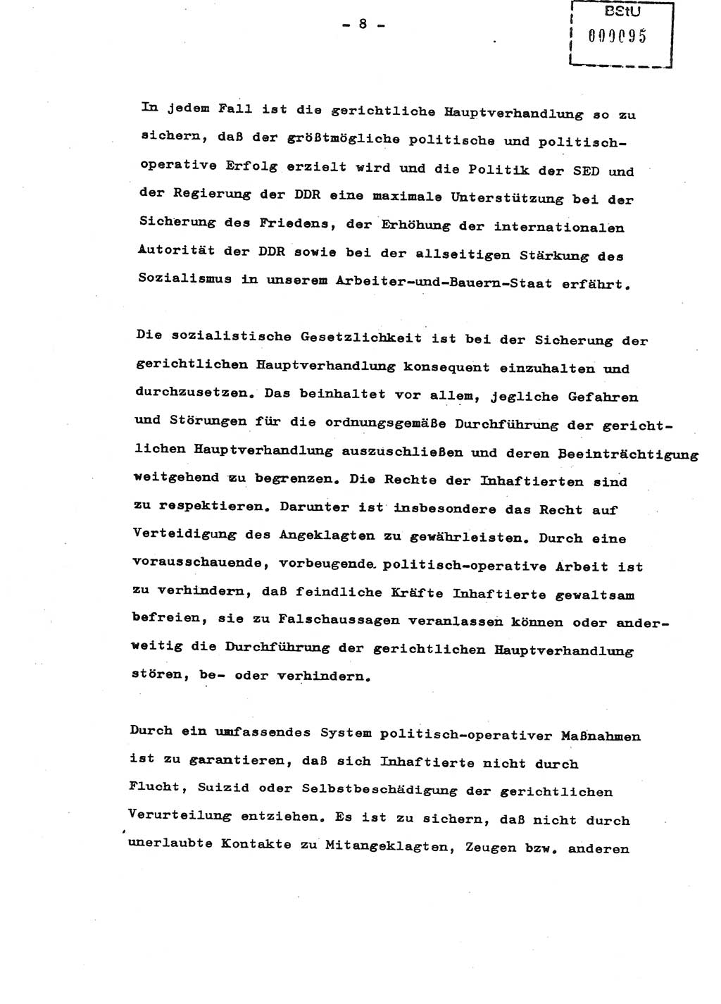 Schulungsmaterial Exemplar-Nr.: 8, Ministerium für Staatssicherheit [Deutsche Demokratische Republik (DDR)], Abteilung (Abt.) ⅩⅣ, Berlin 1987, Seite 8 (Sch.-Mat. Expl. 8 MfS DDR Abt. ⅩⅣ /87 1987, S. 8)