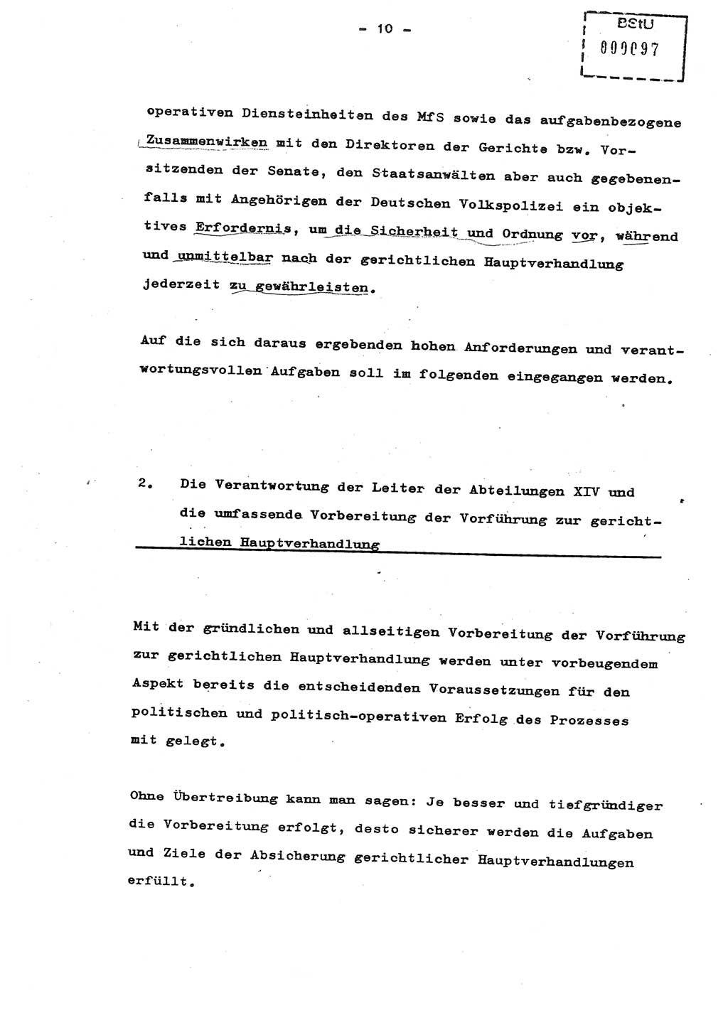 Schulungsmaterial Exemplar-Nr.: 8, Ministerium für Staatssicherheit [Deutsche Demokratische Republik (DDR)], Abteilung (Abt.) ⅩⅣ, Berlin 1987, Seite 10 (Sch.-Mat. Expl. 8 MfS DDR Abt. ⅩⅣ /87 1987, S. 10)