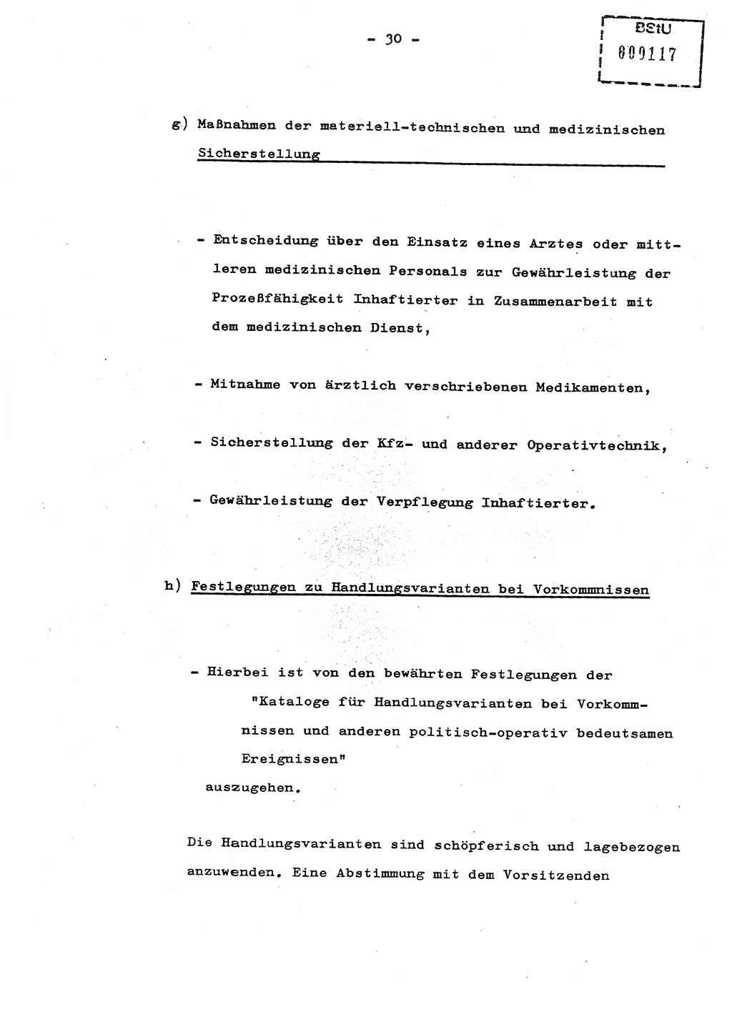 Schulungsmaterial Exemplar-Nr.: 8, Ministerium fÃ¼r Staatssicherheit [Deutsche Demokratische Republik (DDR)], Abteilung (Abt.) â…©â…£, Berlin 1987, Seite 30 (Sch.-Mat. Expl. 8 MfS DDR Abt. â…©â…£ /87 1987, S. 30)